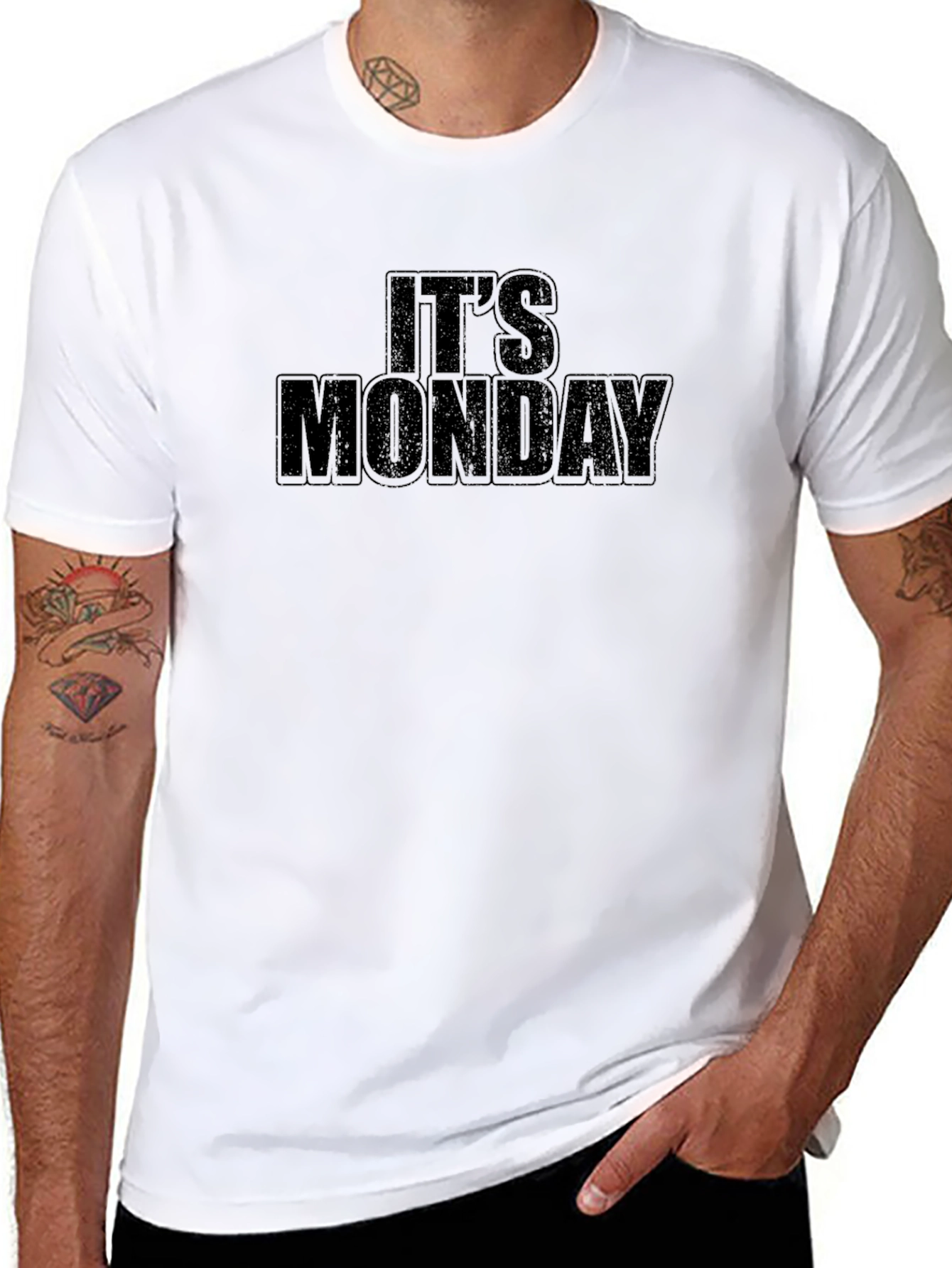 Its Monday Graphic Tee - Black Casual T-Shirt