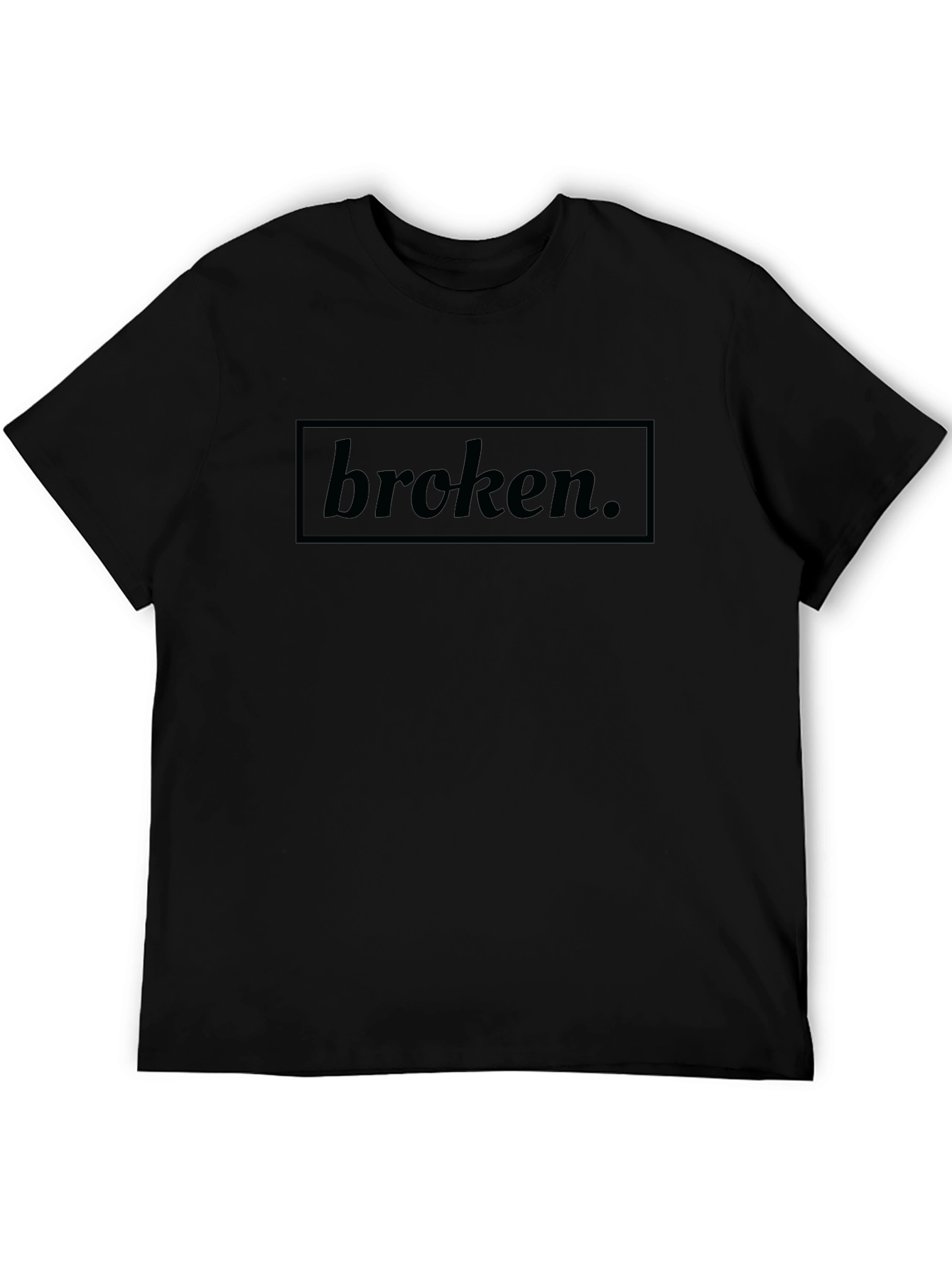 Broken Graphic Tee - Minimalist Black T-Shirt