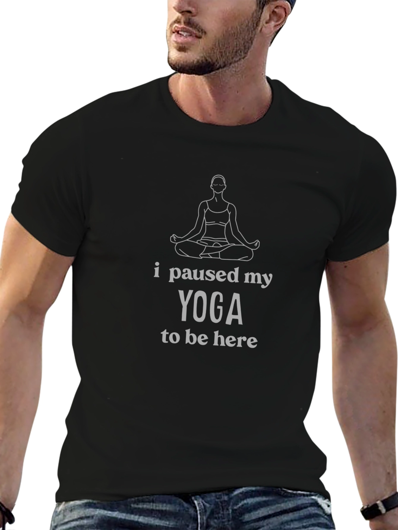 Yoga Lover T-Shirt - Paused My Yoga Funny Tee