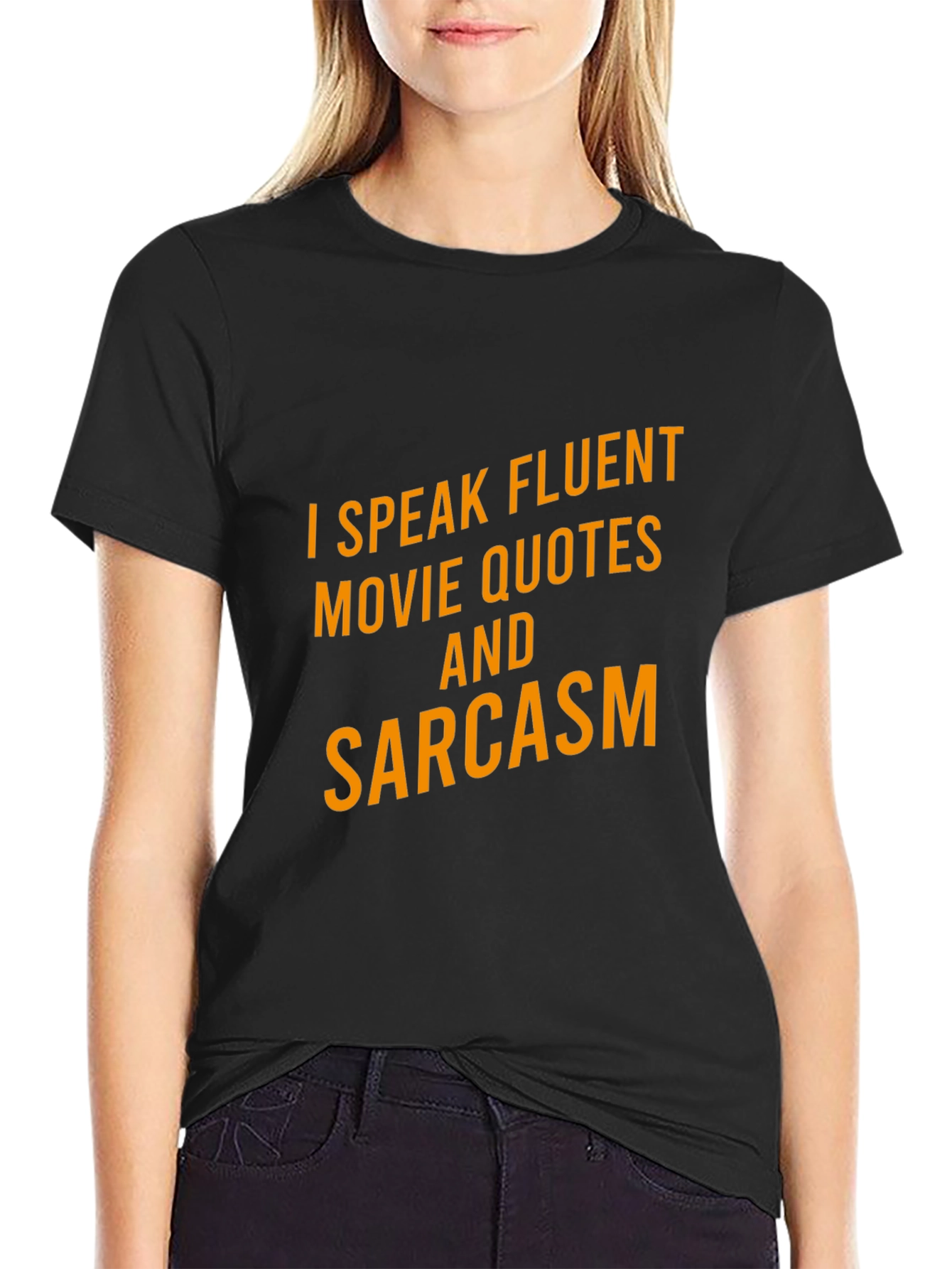 Funny Movie Quotes & Sarcasm Black T-Shirt