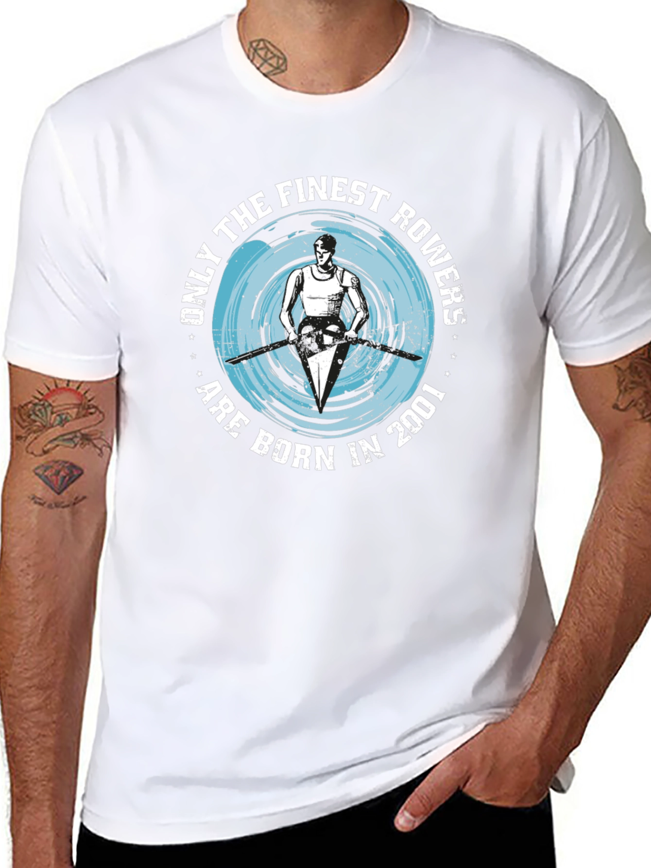 Finest Rowers Born in 2001 Black T-Shirt