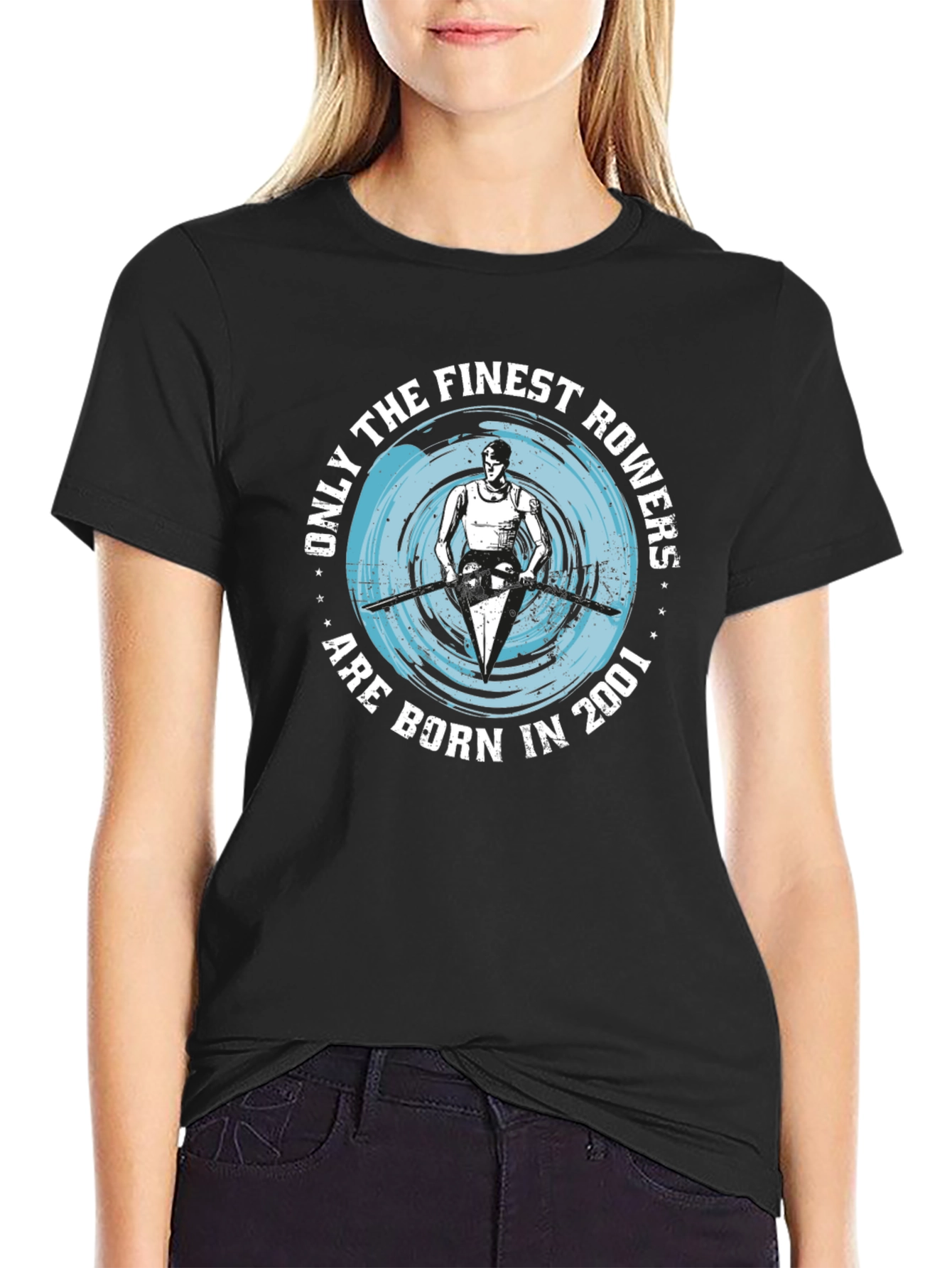 Finest Rowers Born in 2001 Black T-Shirt