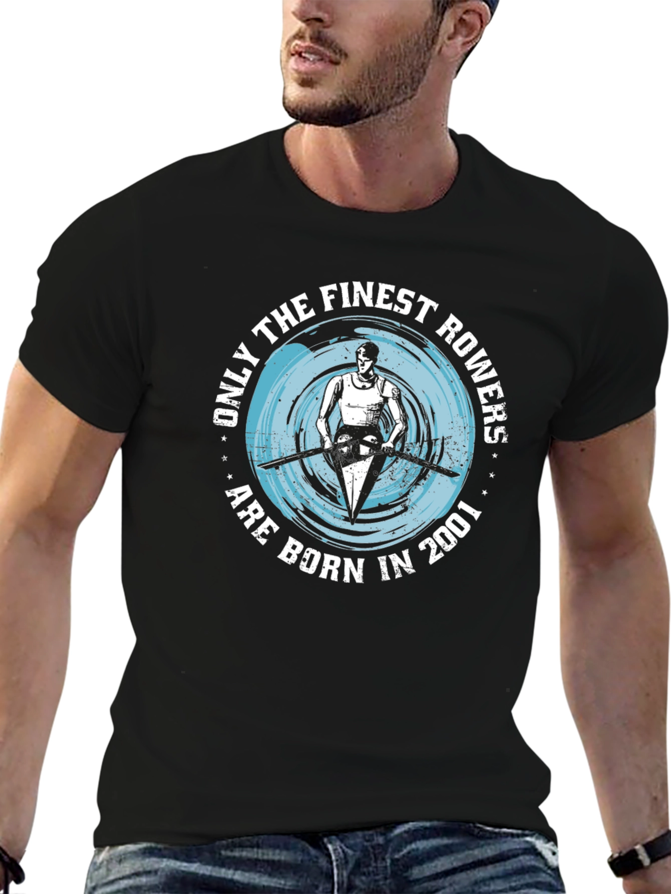 Finest Rowers Born in 2001 Black T-Shirt