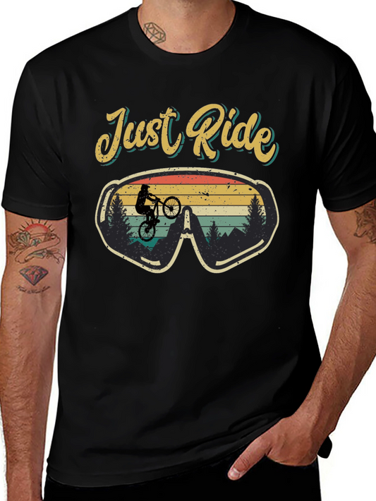 Just Ride Black T-Shirt - Mountain Biking