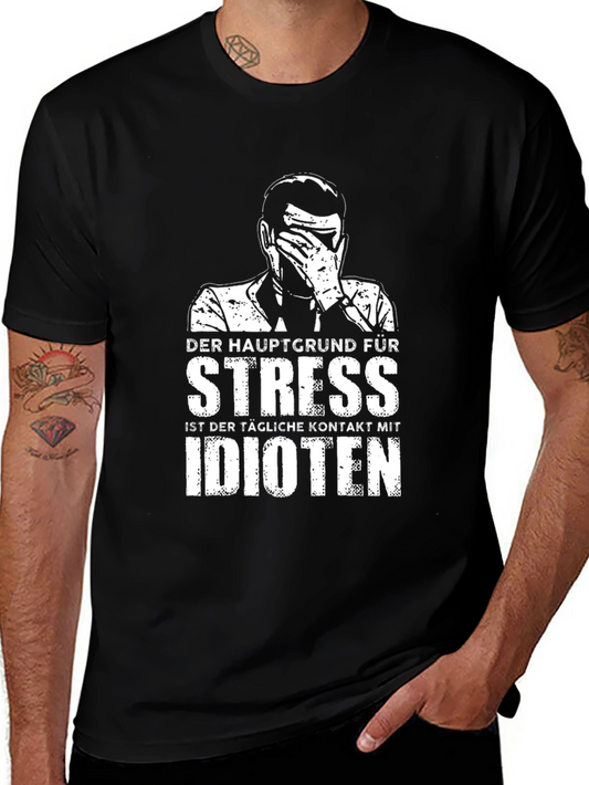 Stress Idioten T-Shirt - Black