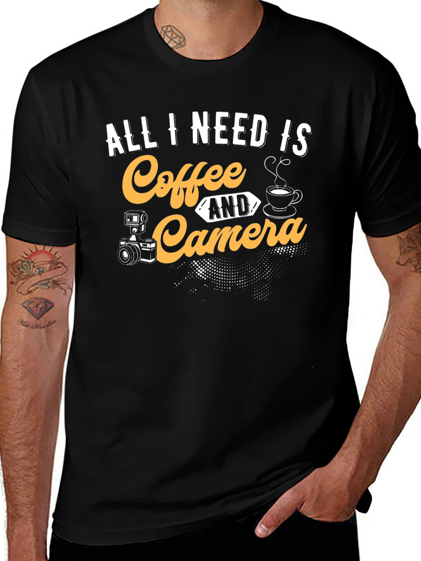 Coffee and Camera T-Shirt - Photographers Essential