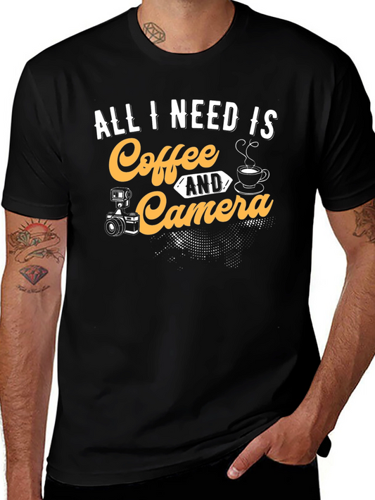 Coffee and Camera T-Shirt - Photographers Essential