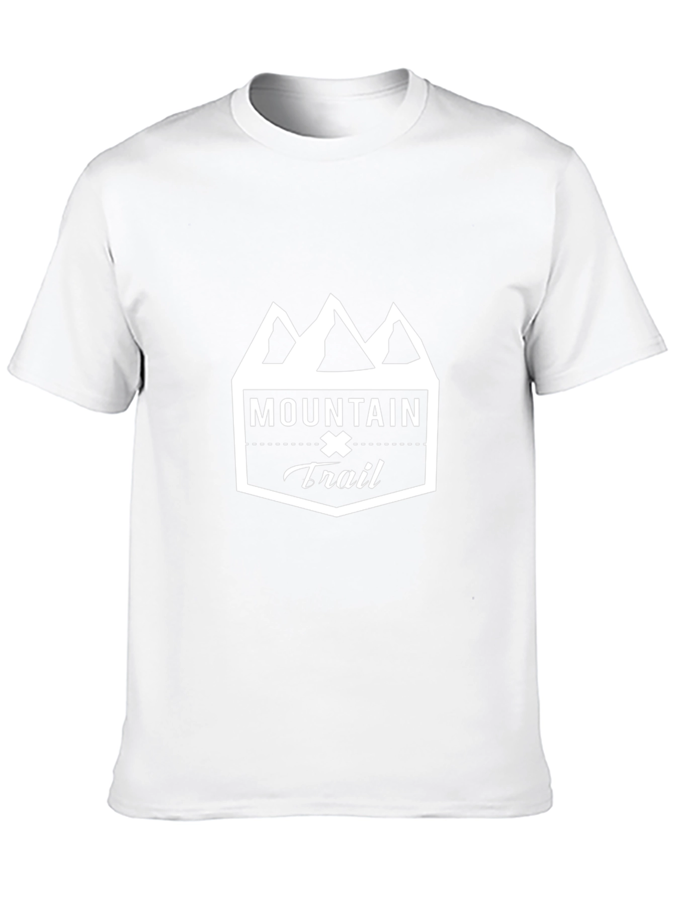Mountain Trail Graphic Tee - Black Cotton Shirt
