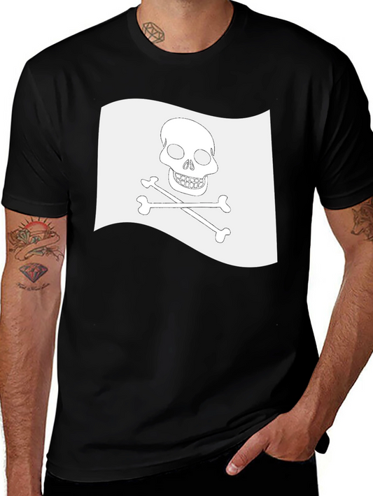 Skull & Crossbones Pirate Flag Black T-Shirt