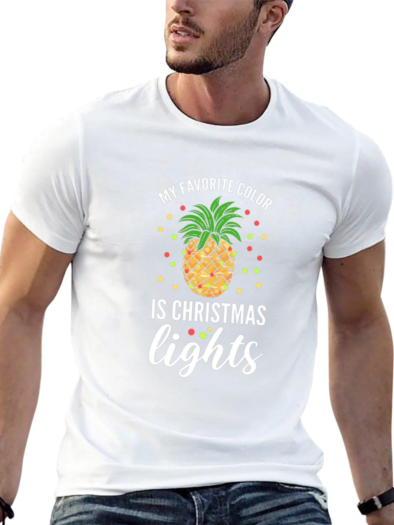 Christmas Lights Pineapple T-Shirt