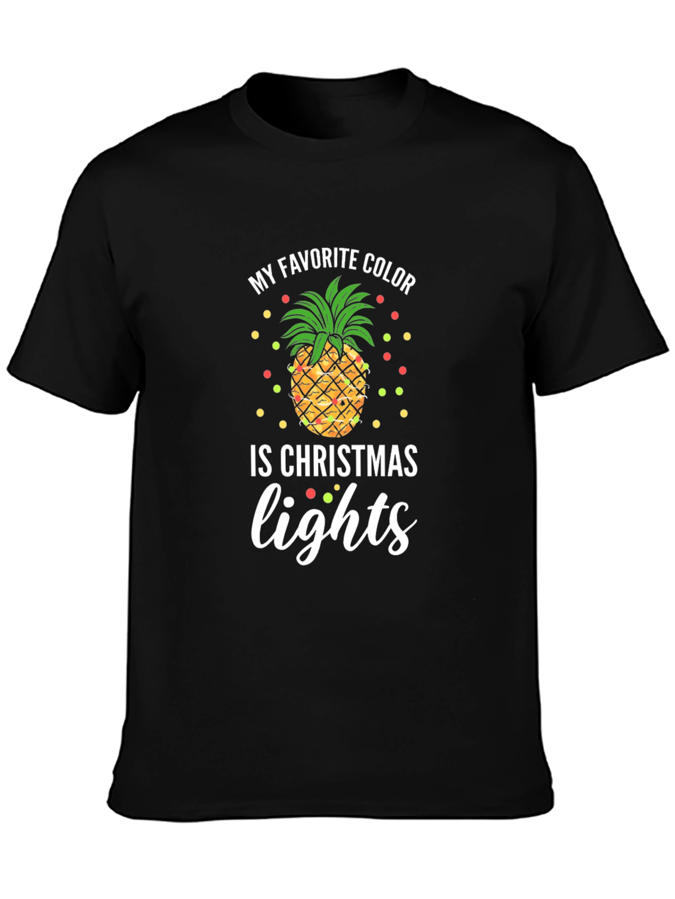 Christmas Lights Pineapple T-Shirt