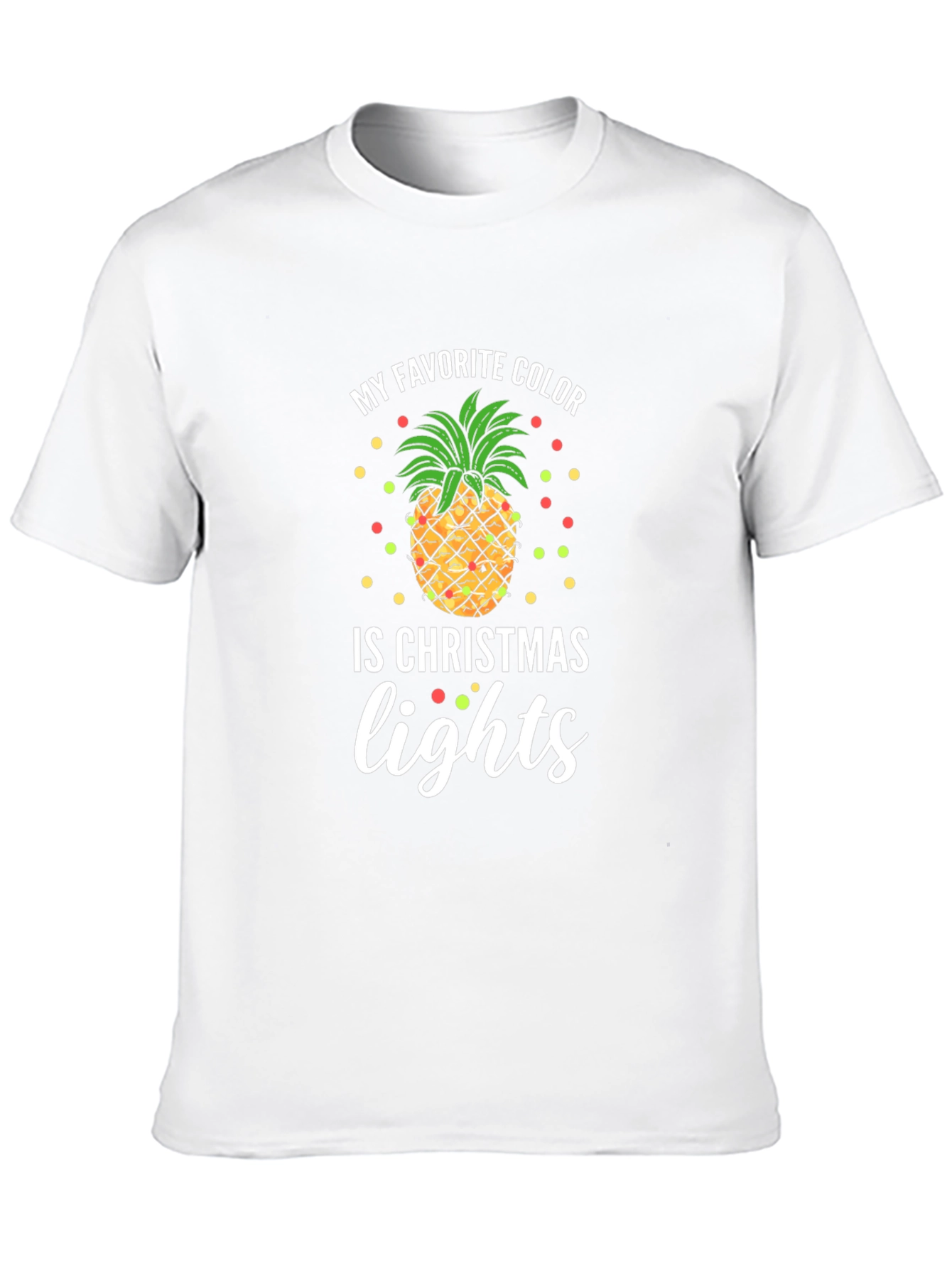 Christmas Lights Pineapple T-Shirt