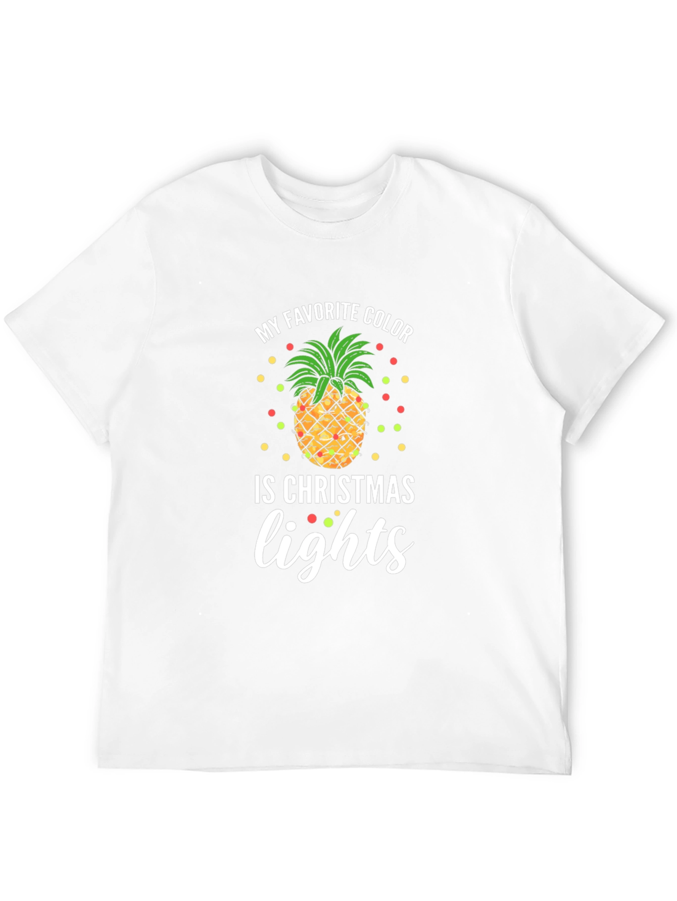 Christmas Lights Pineapple T-Shirt