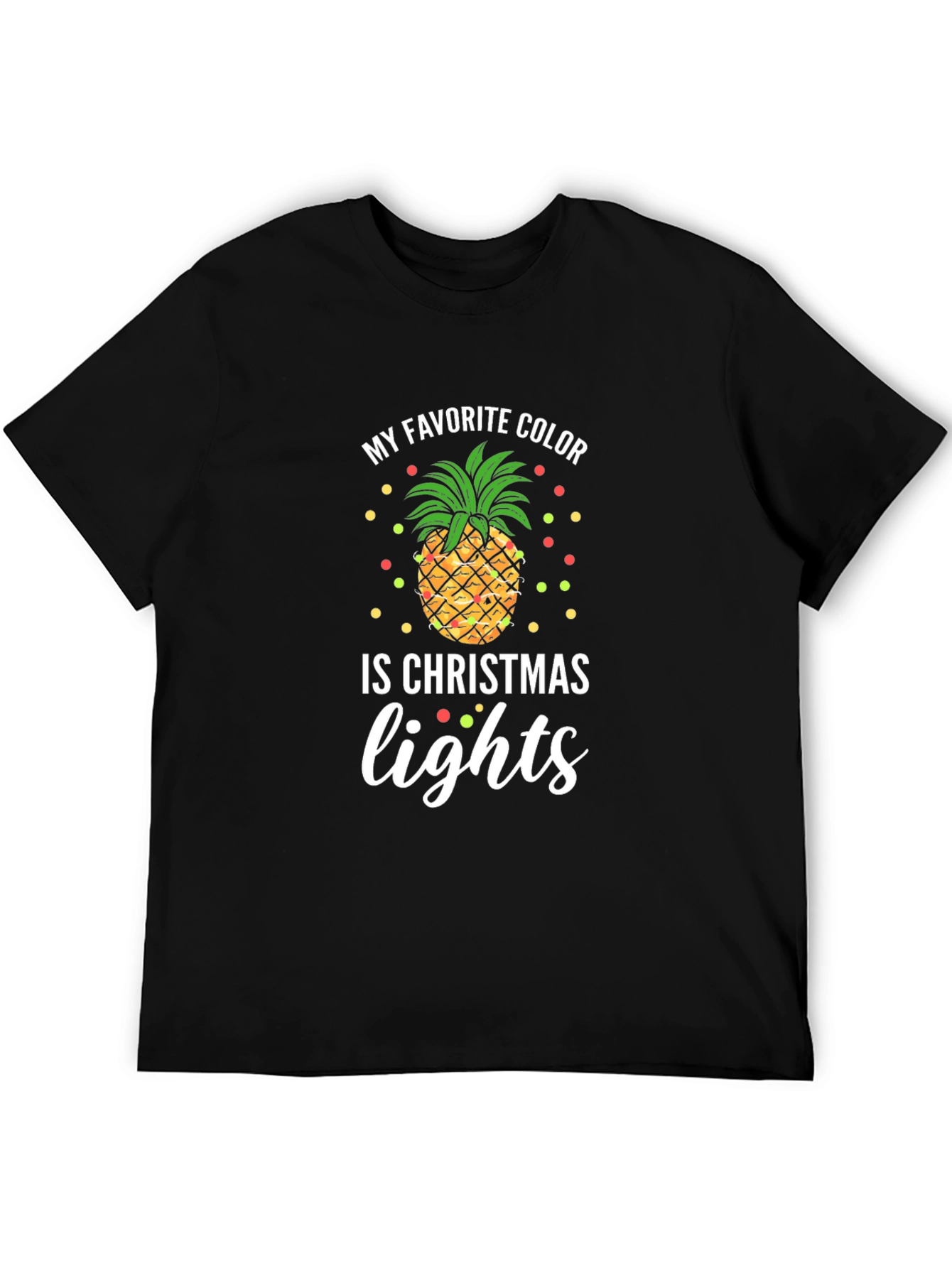 Christmas Lights Pineapple T-Shirt