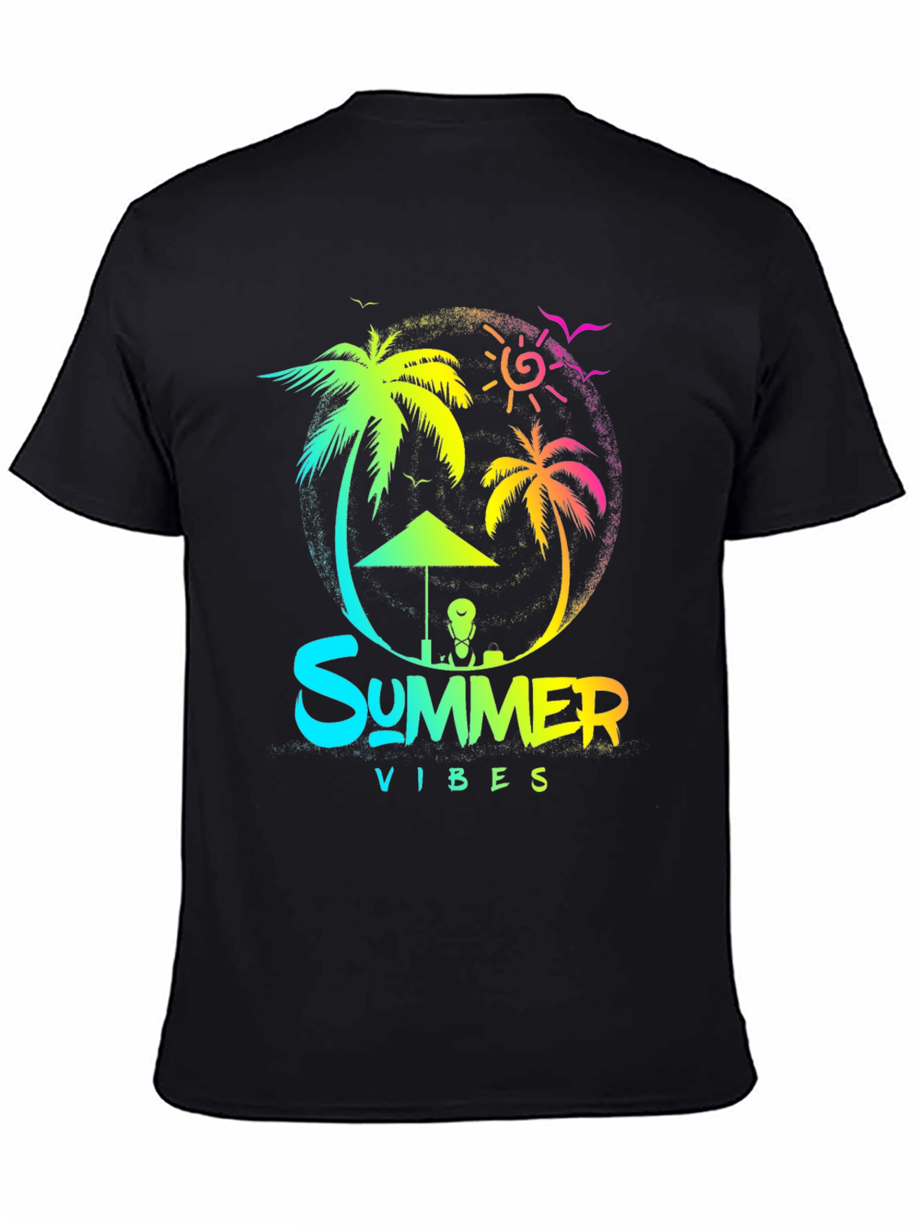 Summer Vibes Graphic T-Shirt Black
