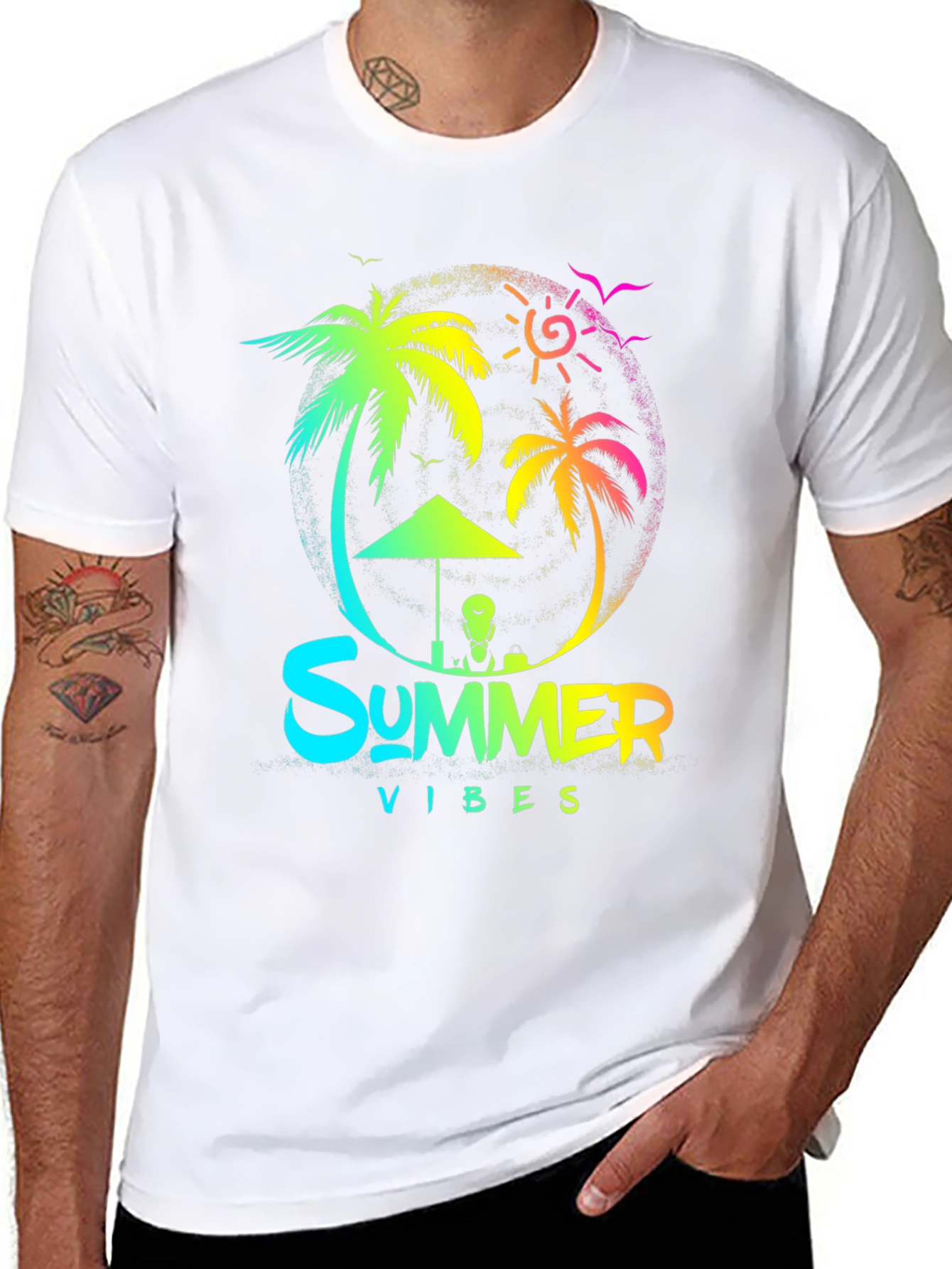 Summer Vibes Graphic T-Shirt Black