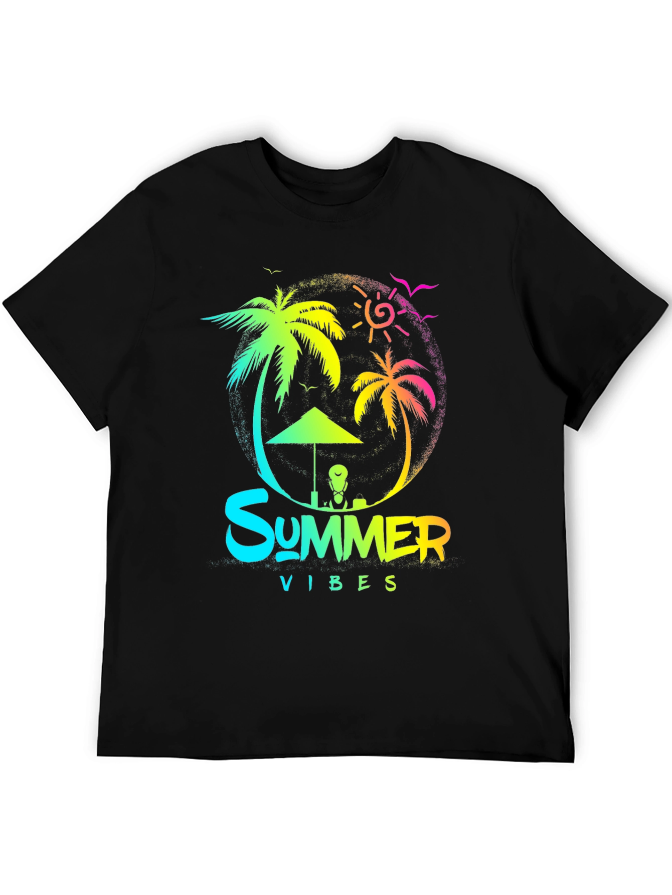Summer Vibes Graphic T-Shirt Black