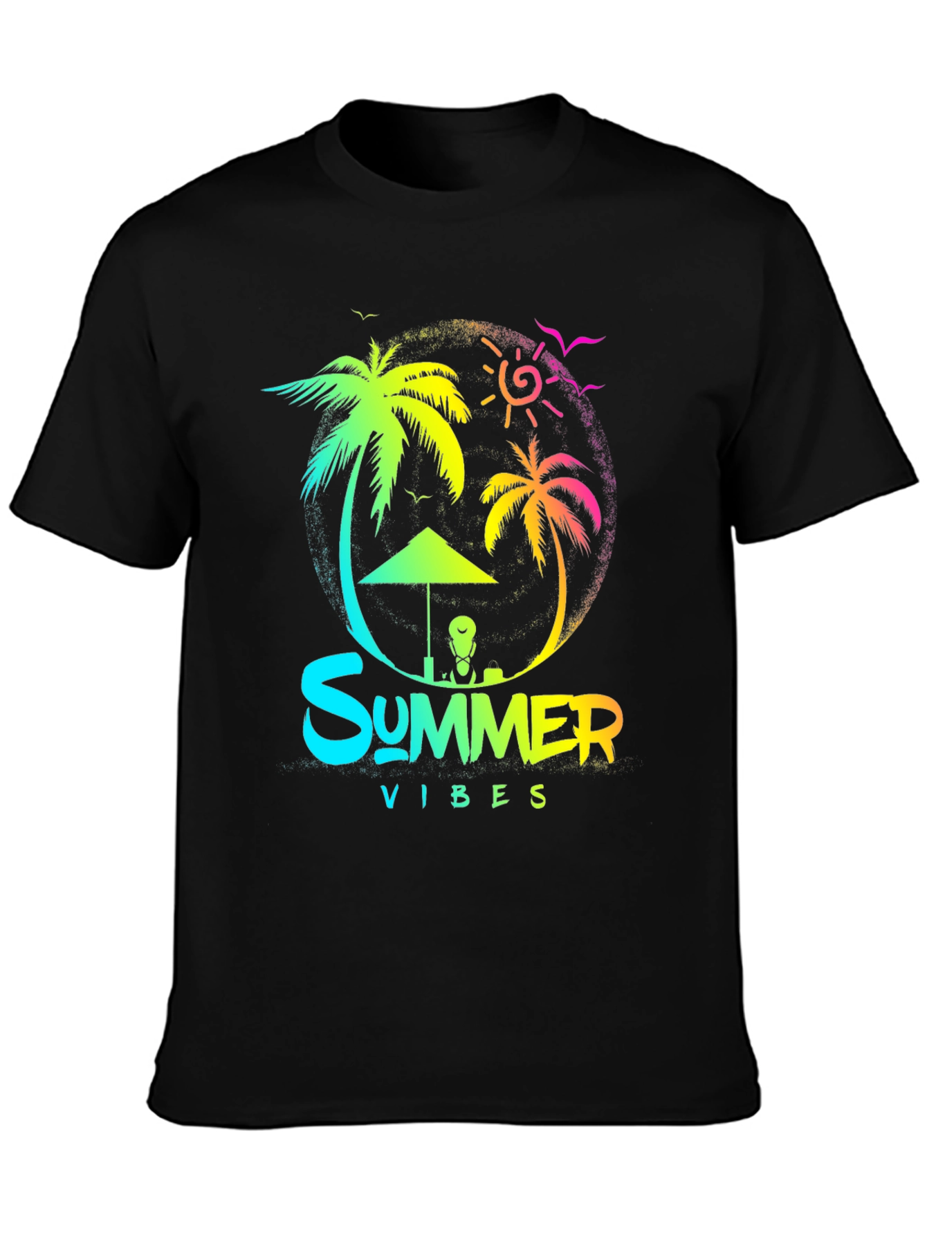 Summer Vibes Graphic T-Shirt Black