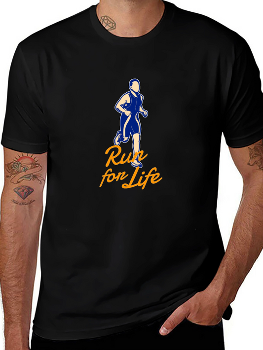 Run for Life Graphic Tee - Black