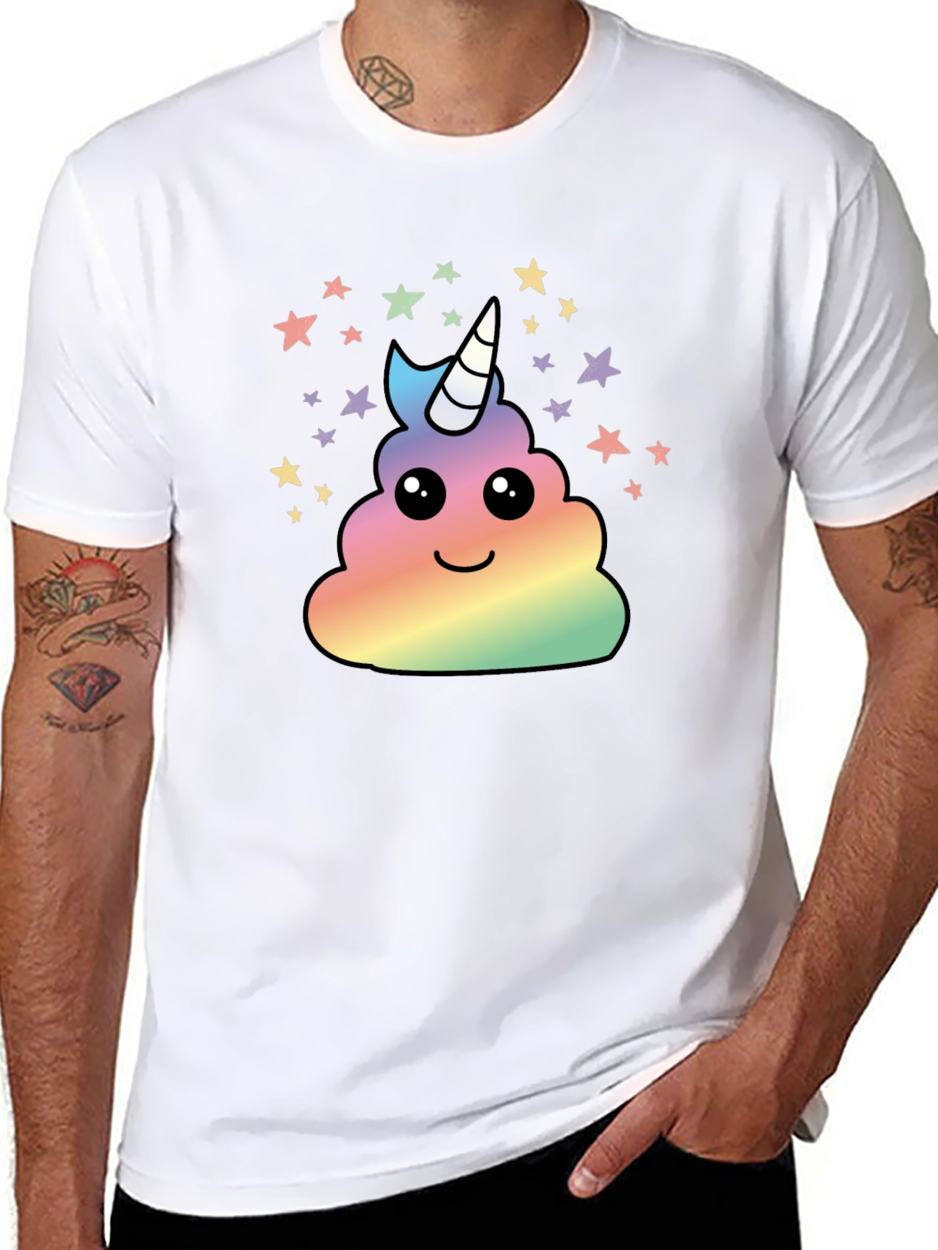 Unicorn Poop Emoji Graphic Tee