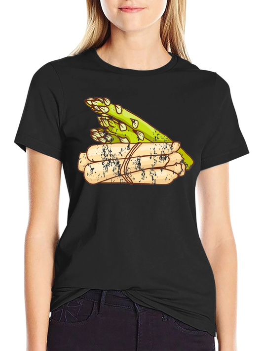Asparagus Graphic Tee - Fresh Vegetable Design