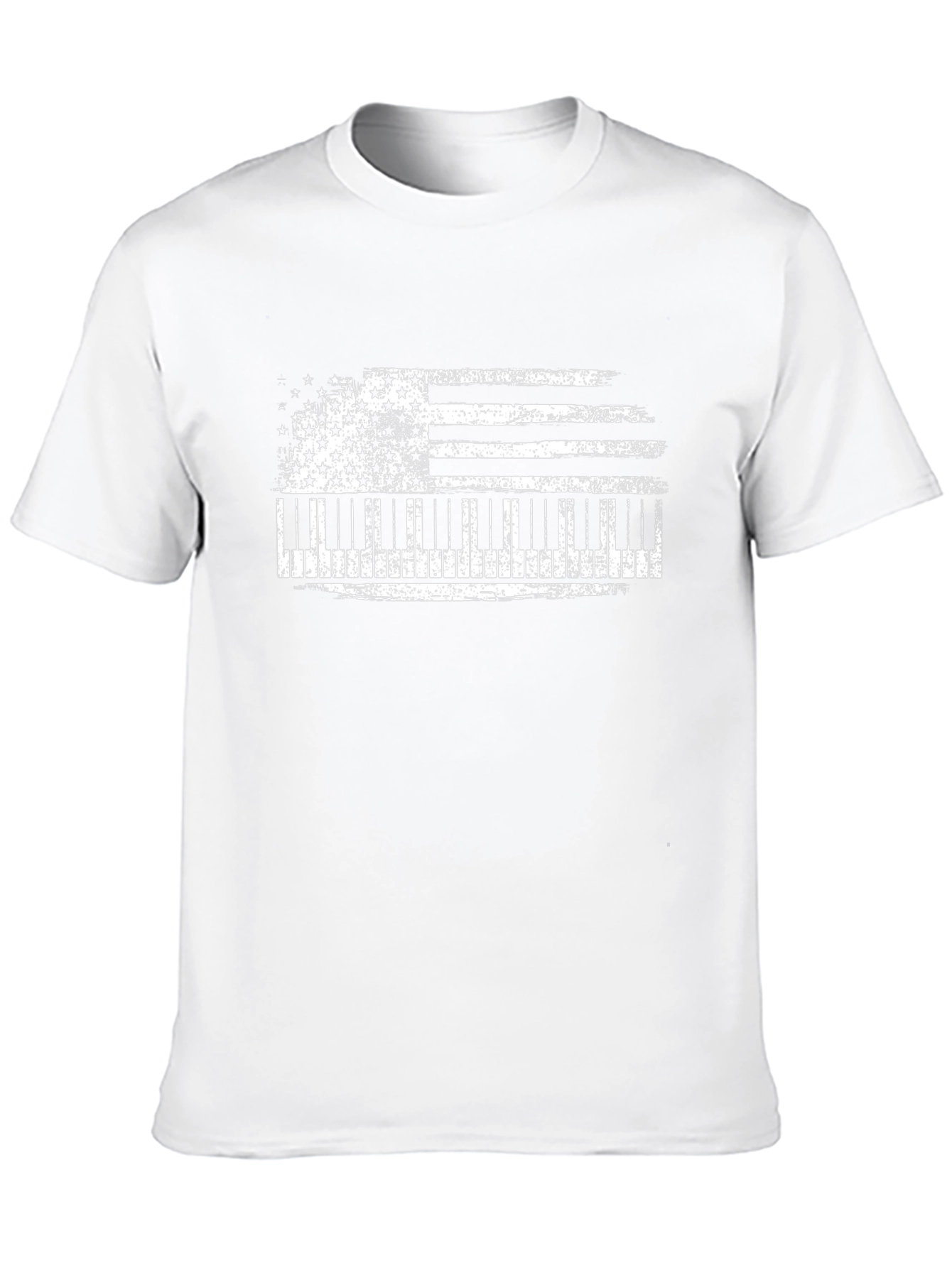 Piano Flag Graphic Tee - Black
