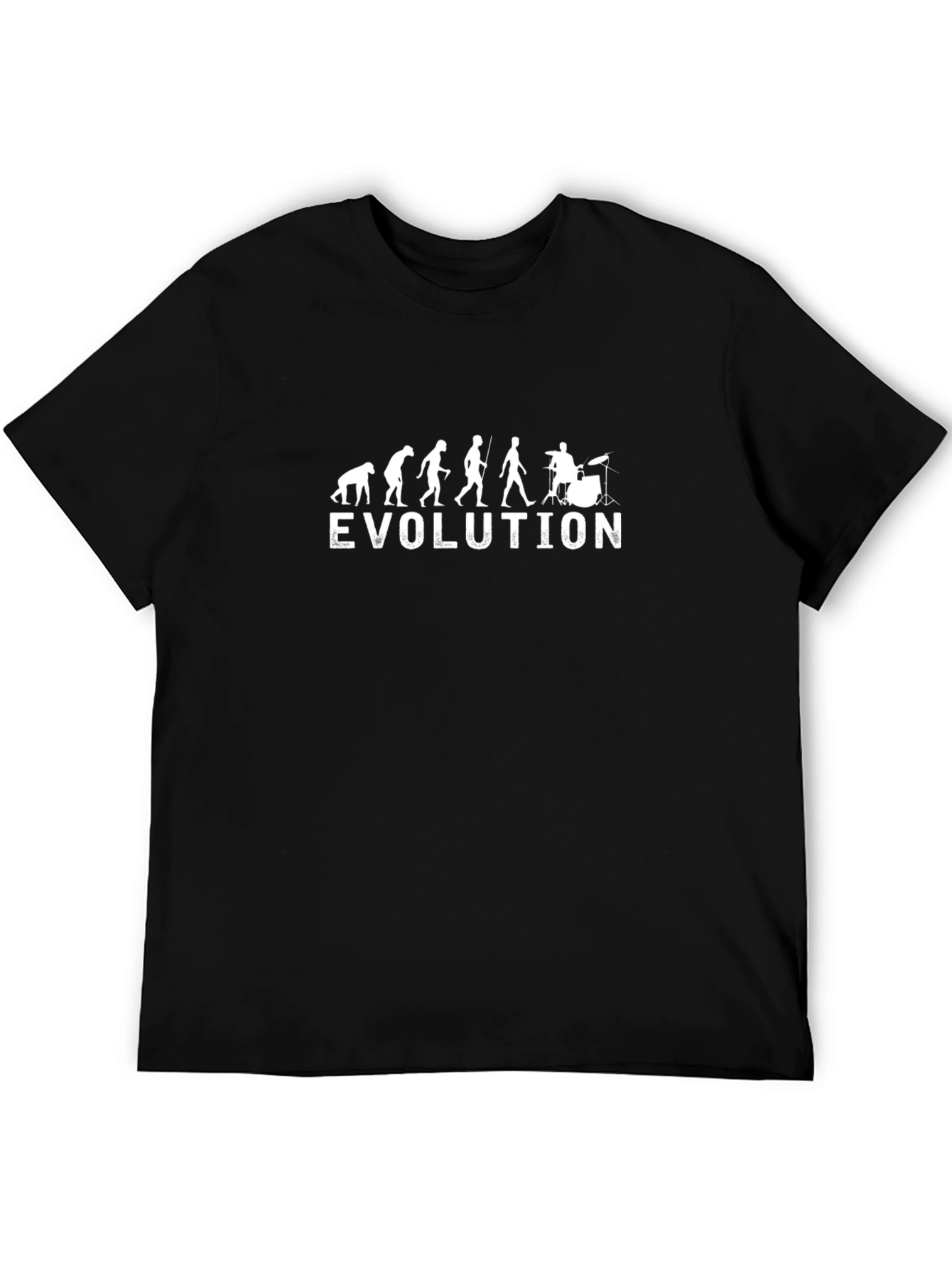 Evolution Drummer T-Shirt - Black Cotton Tee