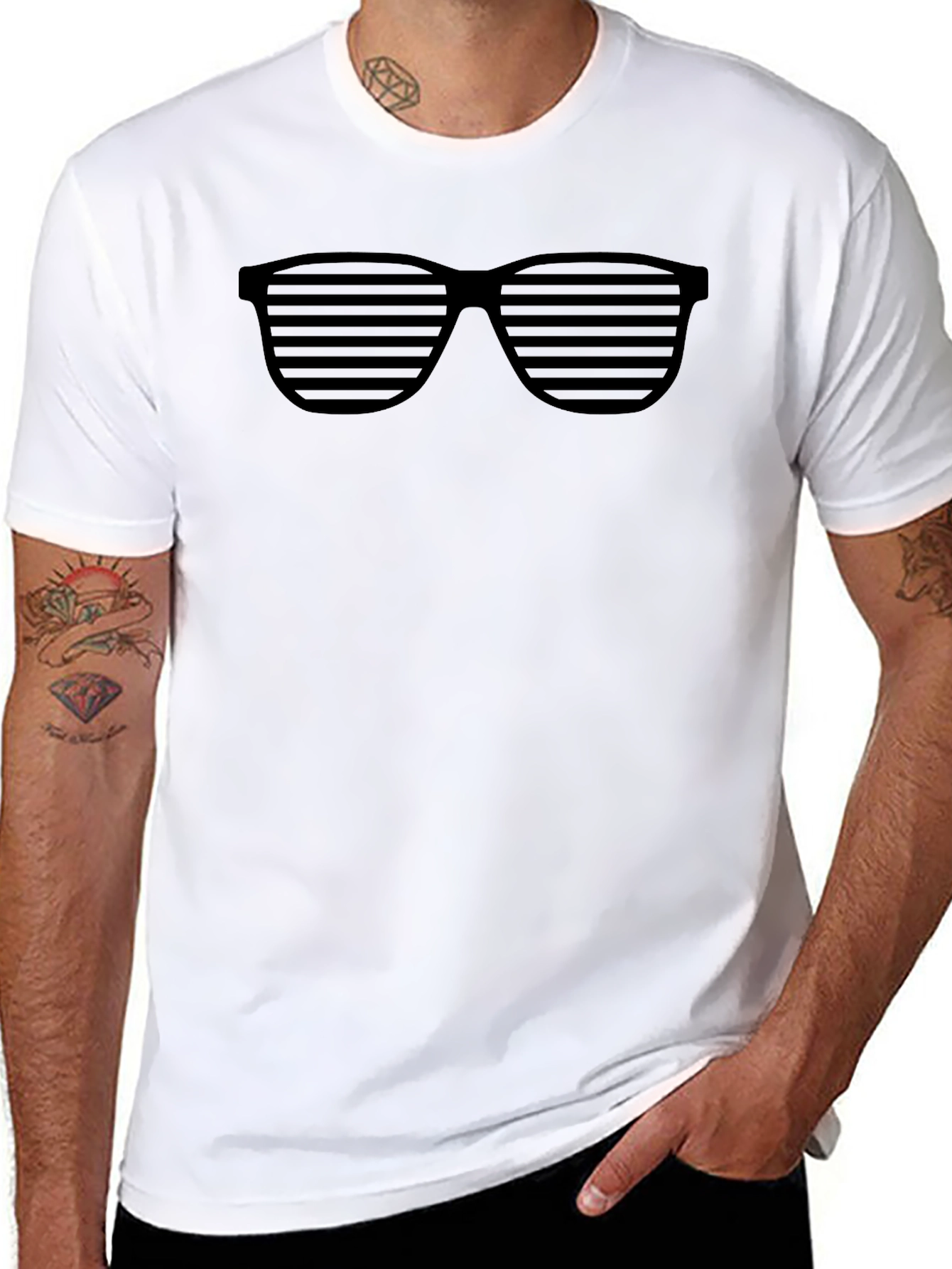 Novelty Shutter Shades Graphic T-Shirt