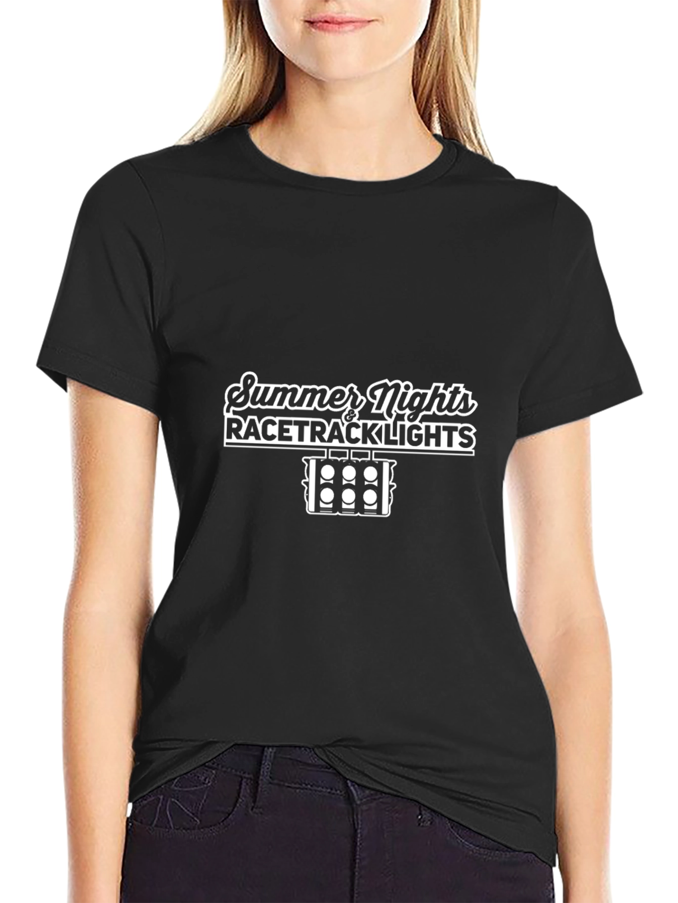 Summer Nights Racetrack Lights Graphic Tee