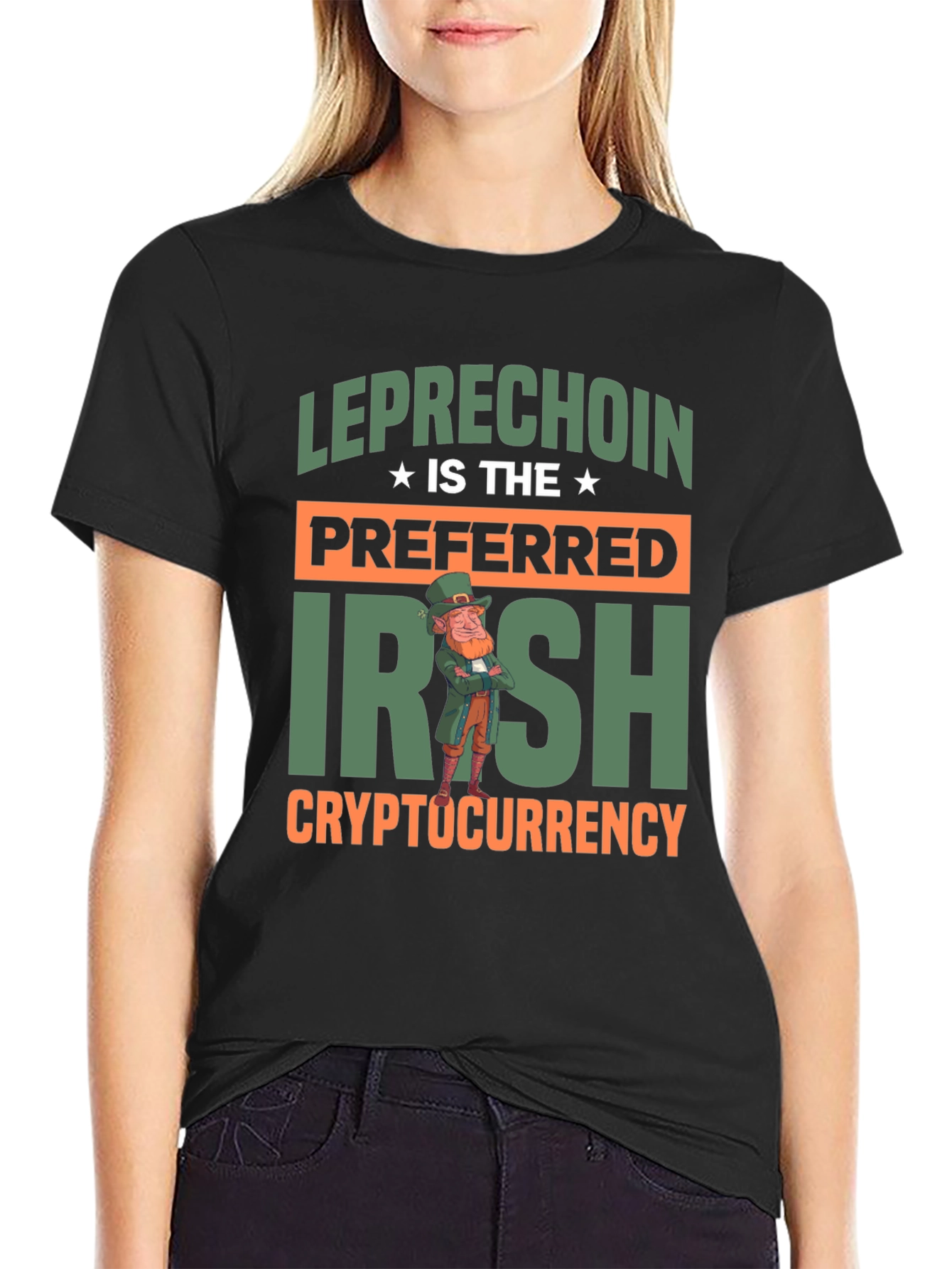 Leprechaun Irish Cryptocurrency Graphic T-Shirt