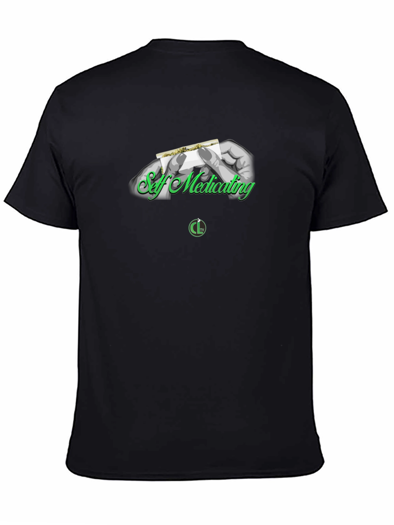 Self Medicating Black Graphic T-Shirt