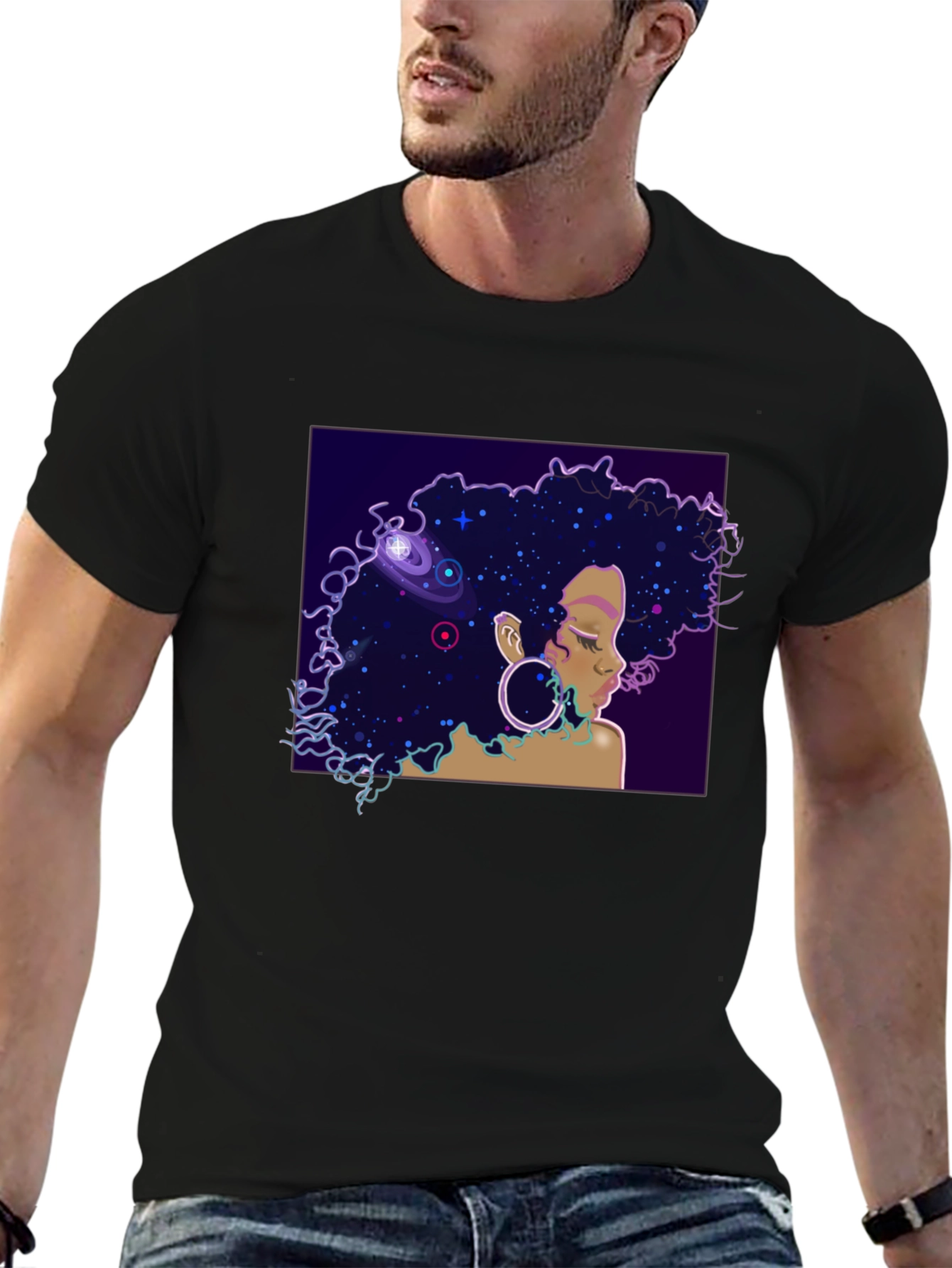 Cosmic Queen Black T-Shirt