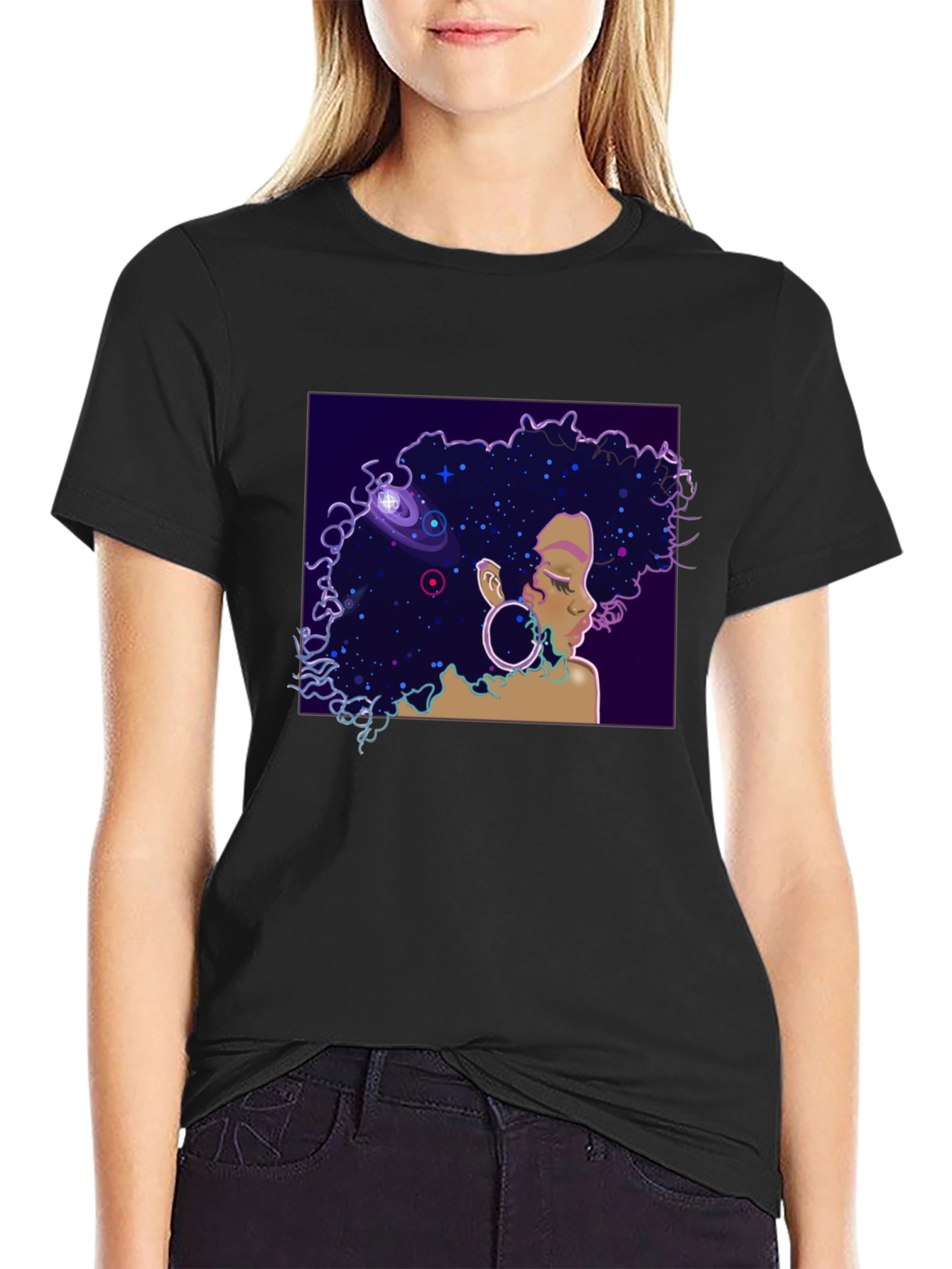 Cosmic Queen Black T-Shirt