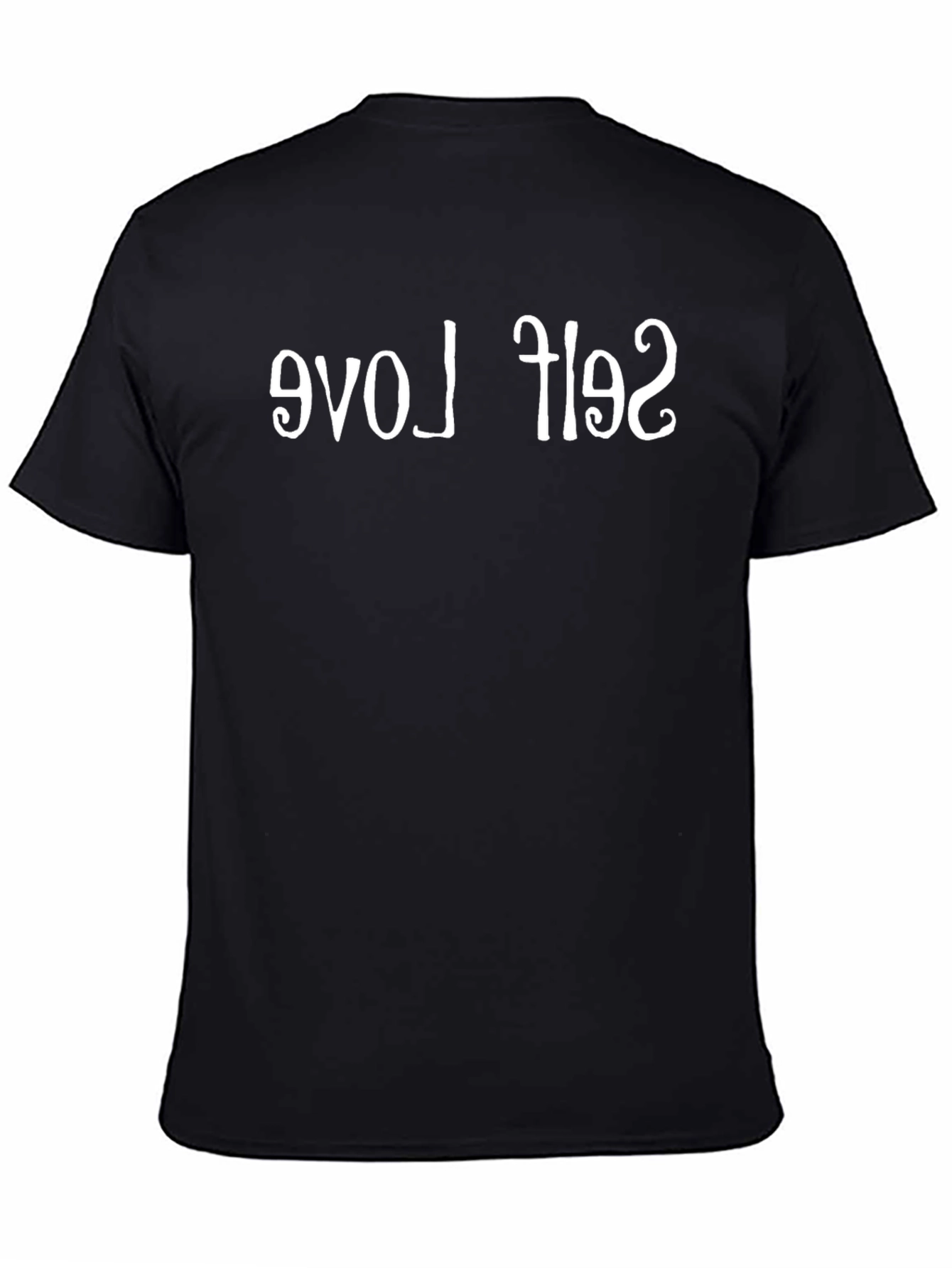 Self Love Mirror Print Black T-Shirt
