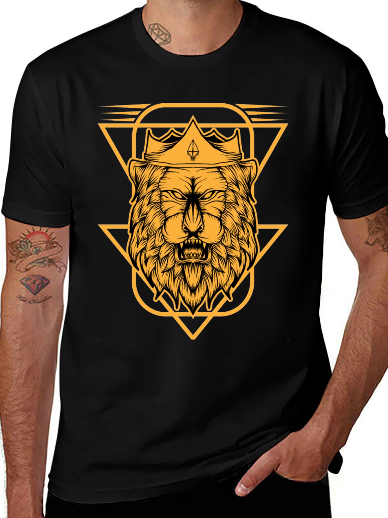 Lion King Graphic Tee - Black Cotton T-Shirt