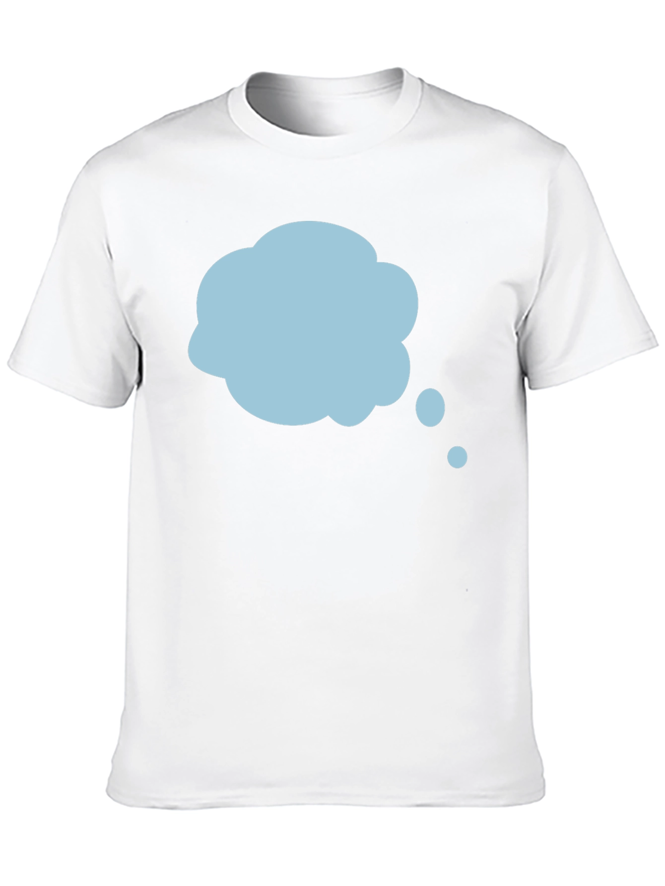 Mens Black T-Shirt with Blue Thought Bubble Design