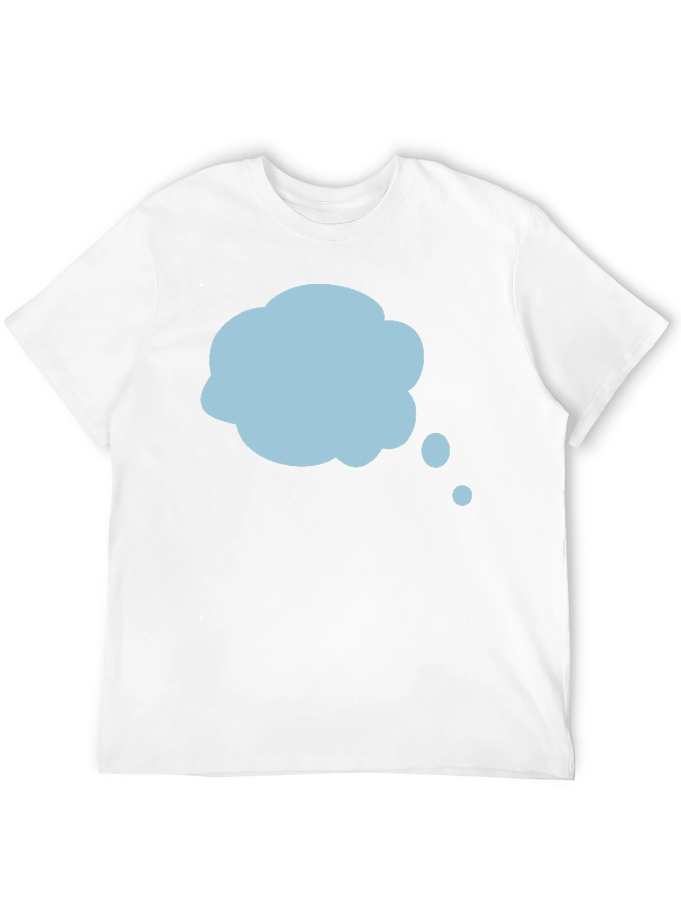 Mens Black T-Shirt with Blue Thought Bubble Design