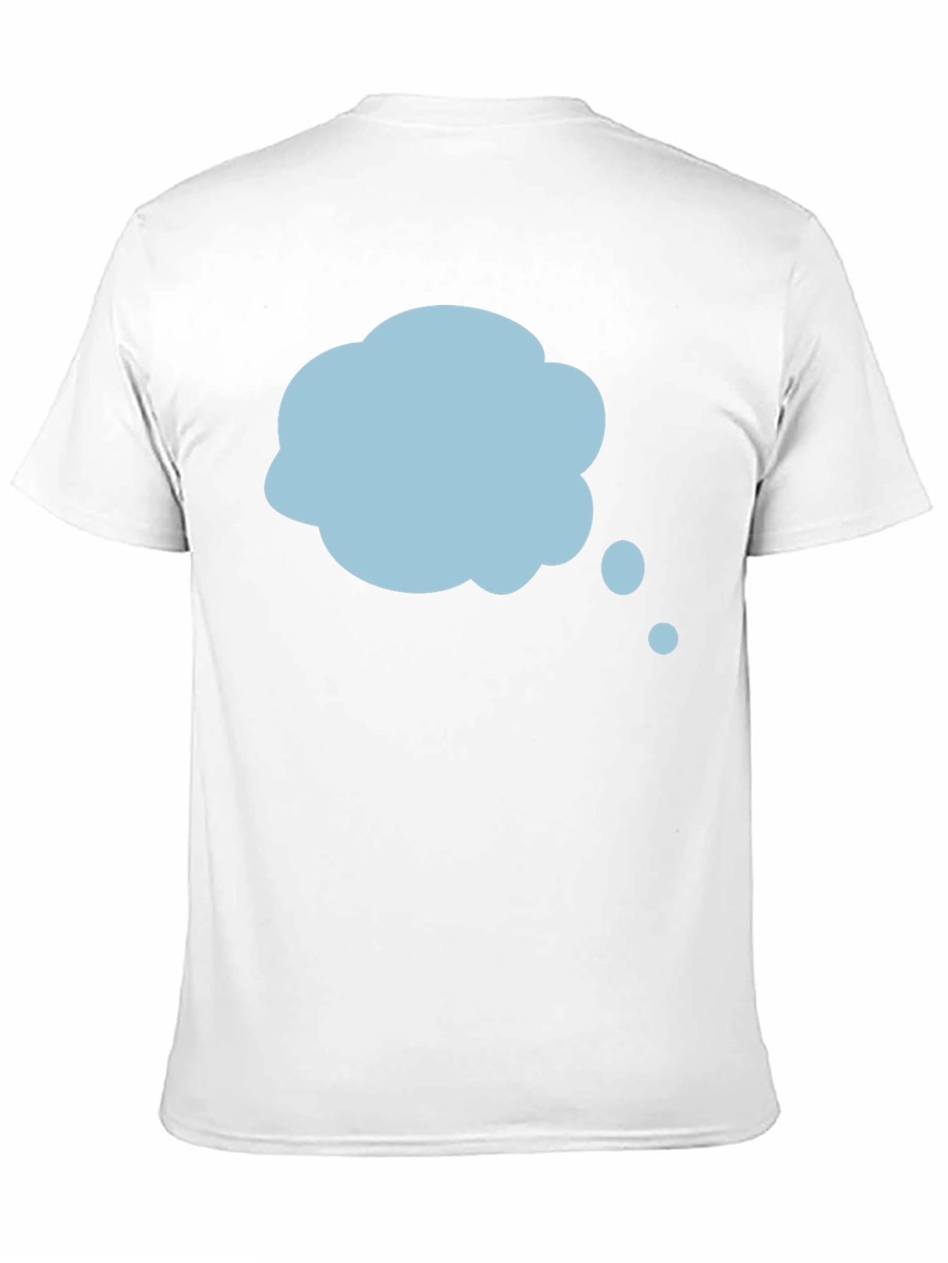 Mens Black T-Shirt with Blue Thought Bubble Design