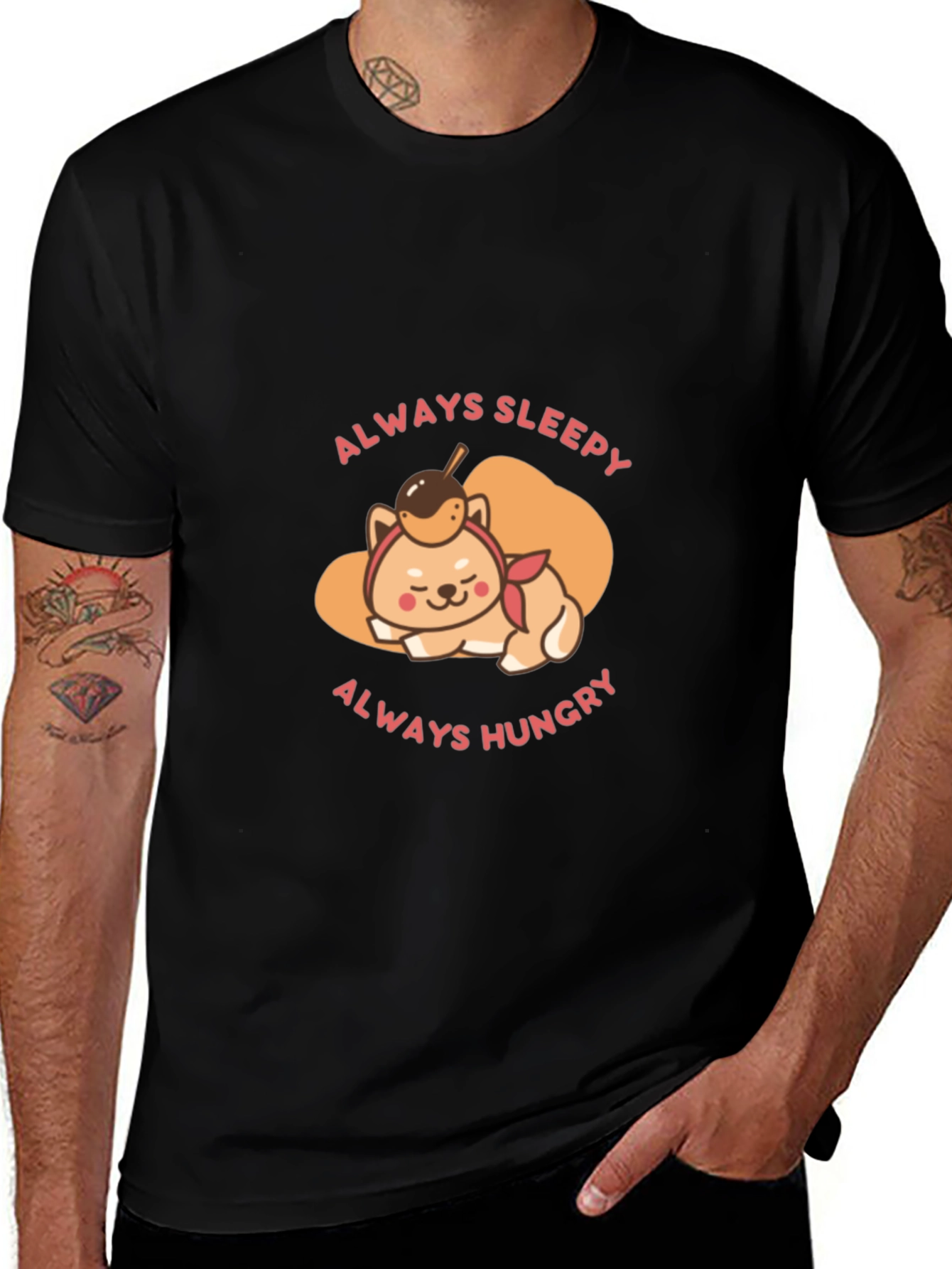 Always Sleepy Hungry Shiba Inu T-Shirt