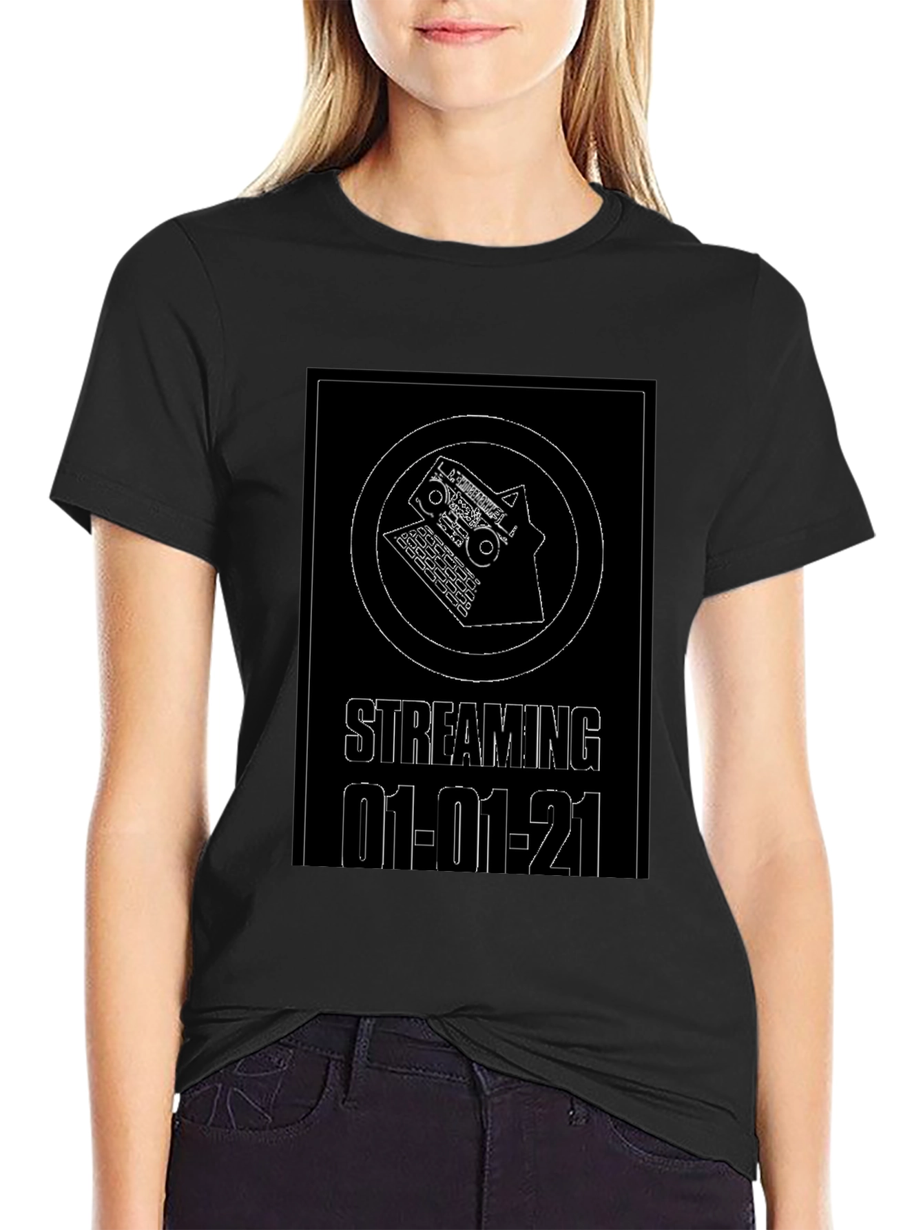 Streaming 01-01-21 Black T-Shirt