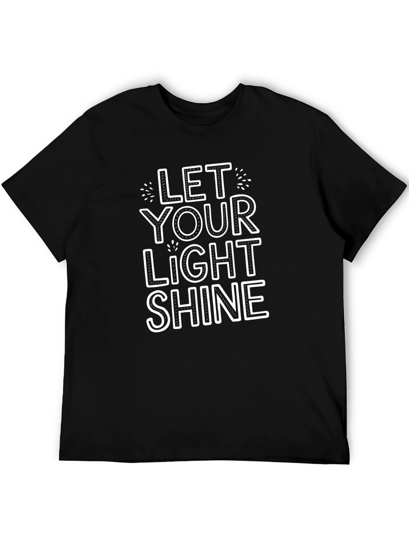 Let Your Light Shine Black Graphic Tee