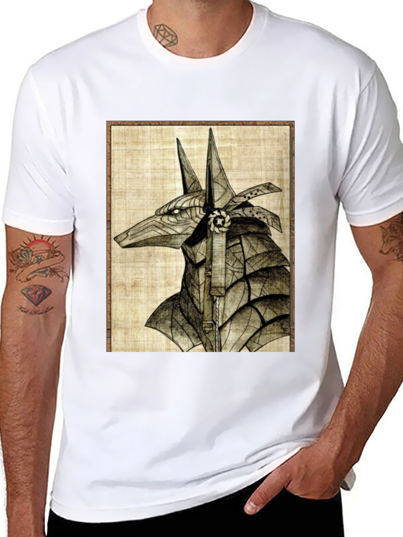 Anubis Graphic Tee - Ancient Egypt Art T-Shirt