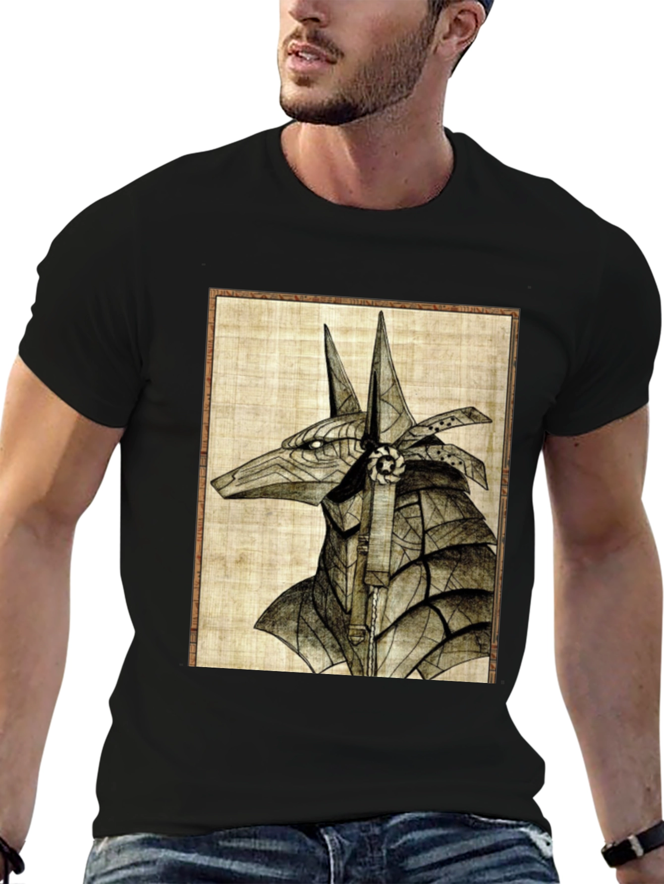 Anubis Graphic Tee - Ancient Egypt Art T-Shirt