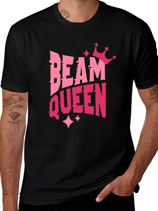 Beam Queen Graphic T-Shirt - Pink Design on Black