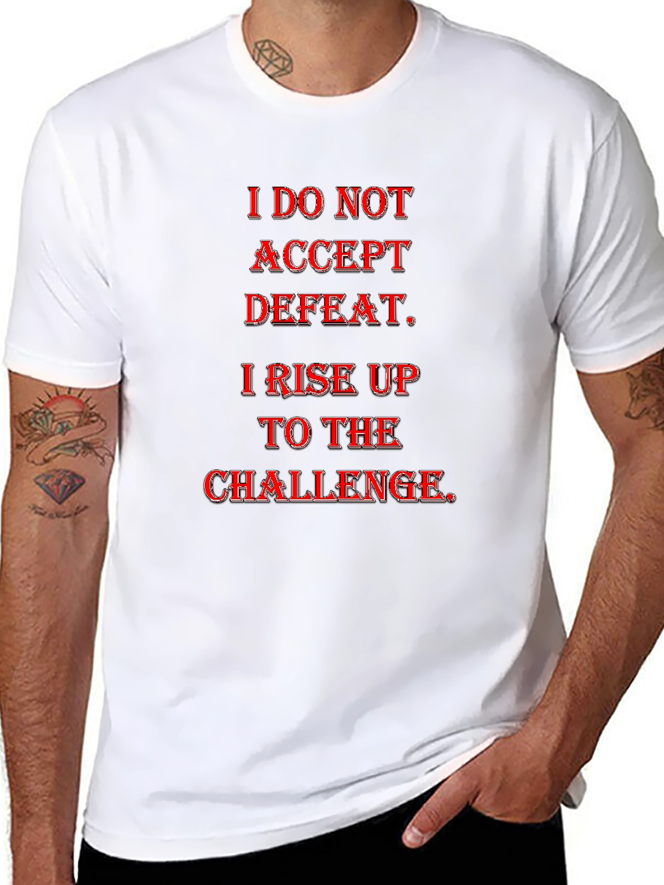 Motivational Graphic Tee - Rise to the Challenge