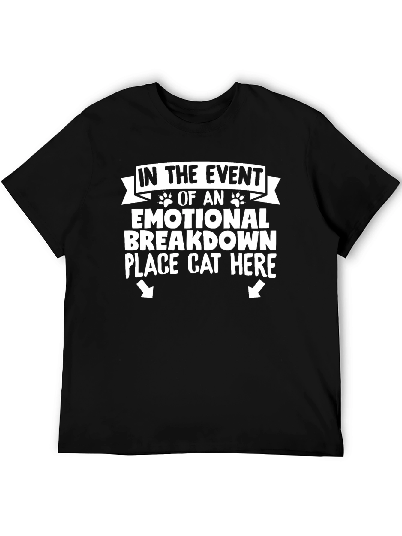 Emotional Breakdown Cat T-Shirt Funny Graphic Tee