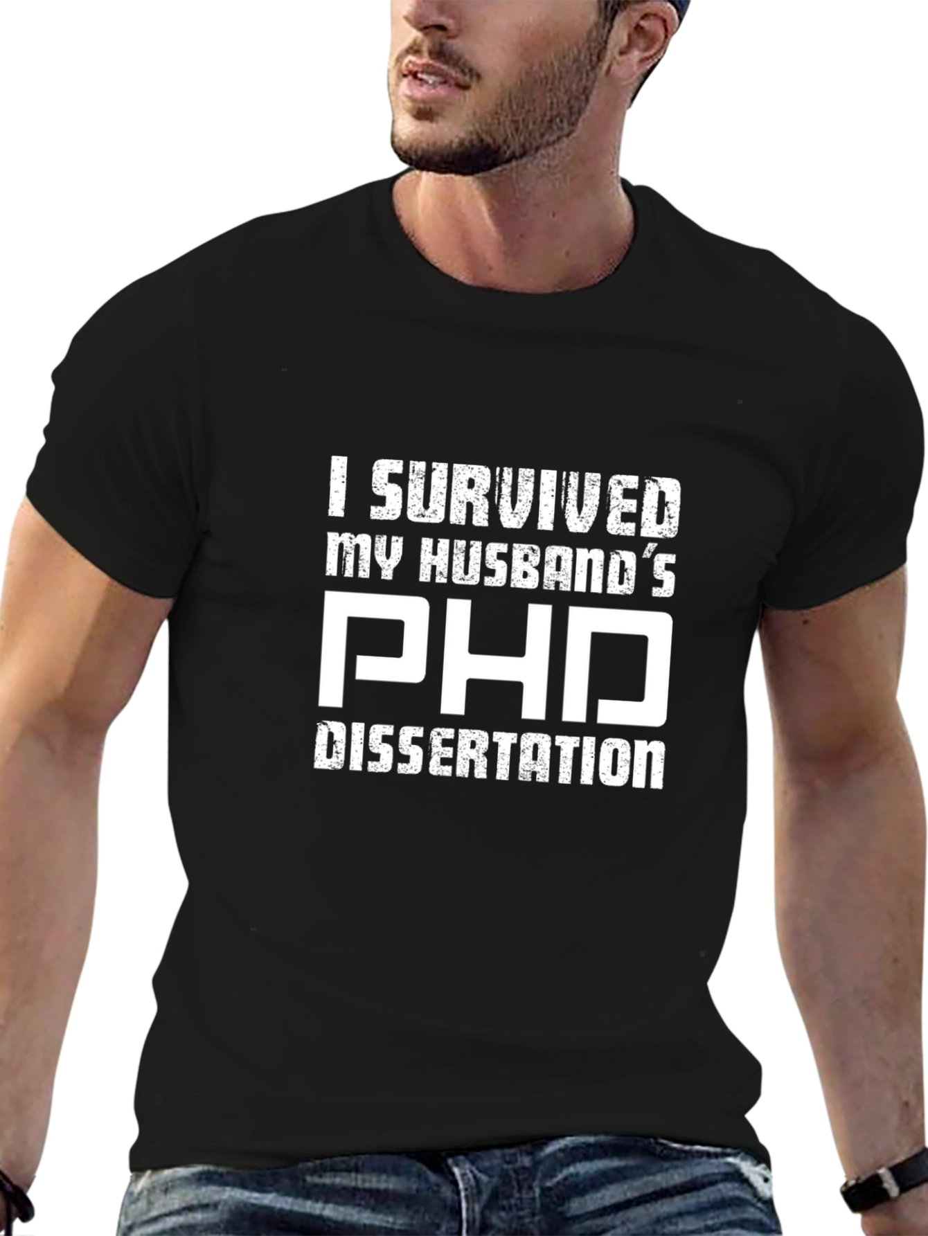 Husbands PhD Dissertation Survivor T-Shirt