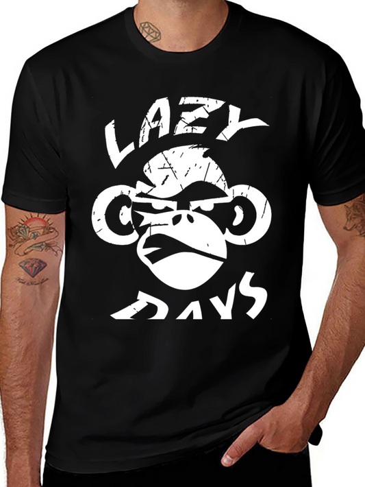 Lazy Monkey Days Graphic T-Shirt - Relaxed Fit