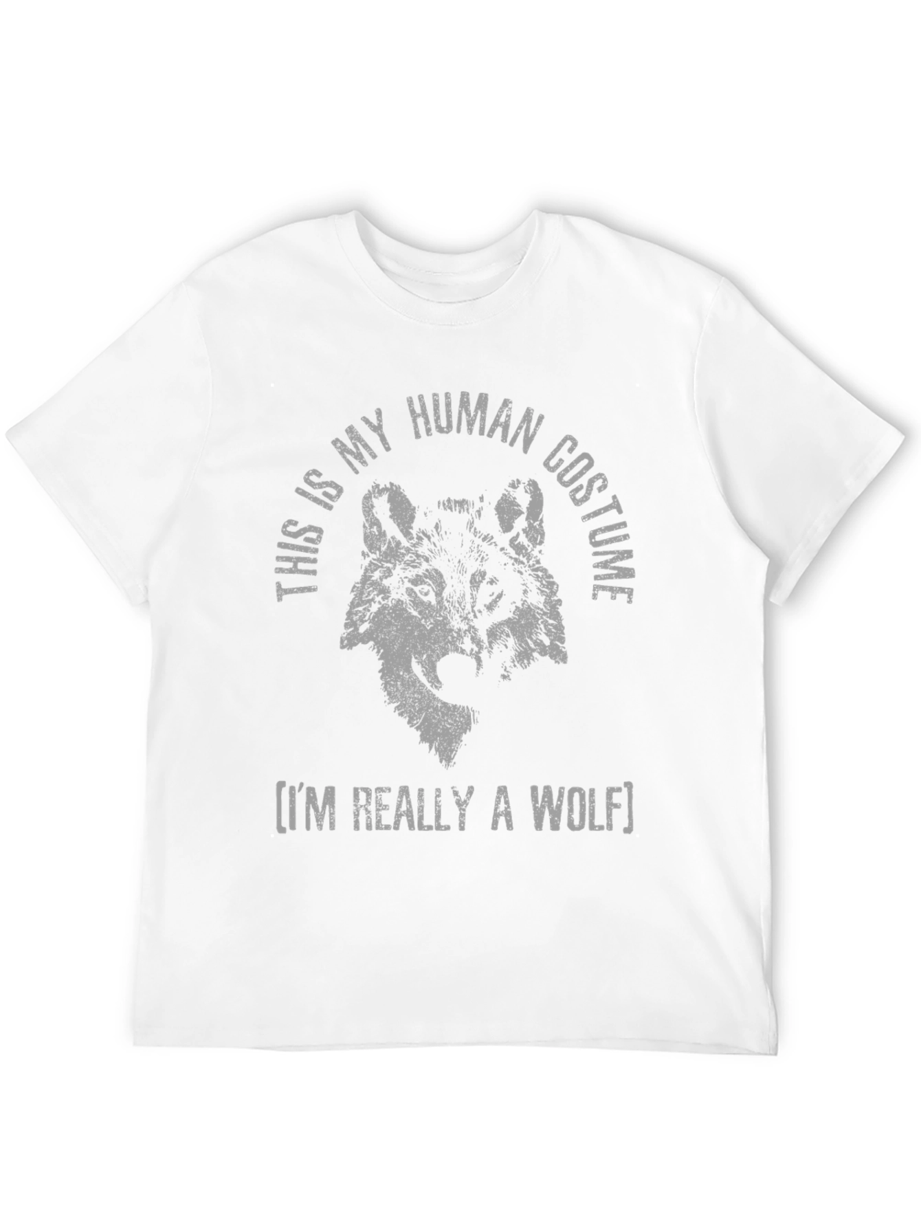 Funny Wolf Human Costume Graphic T-Shirt