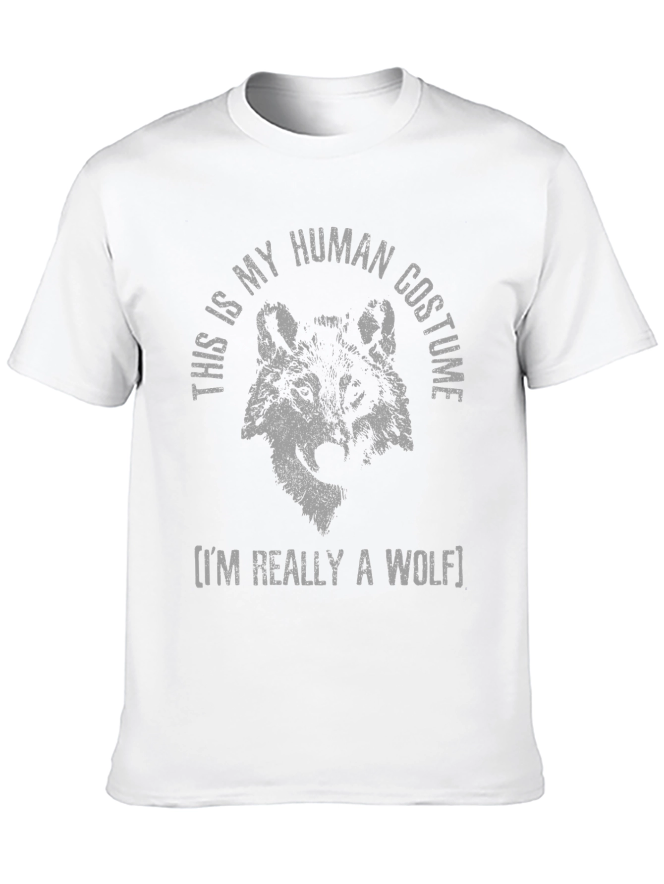 Funny Wolf Human Costume Graphic T-Shirt